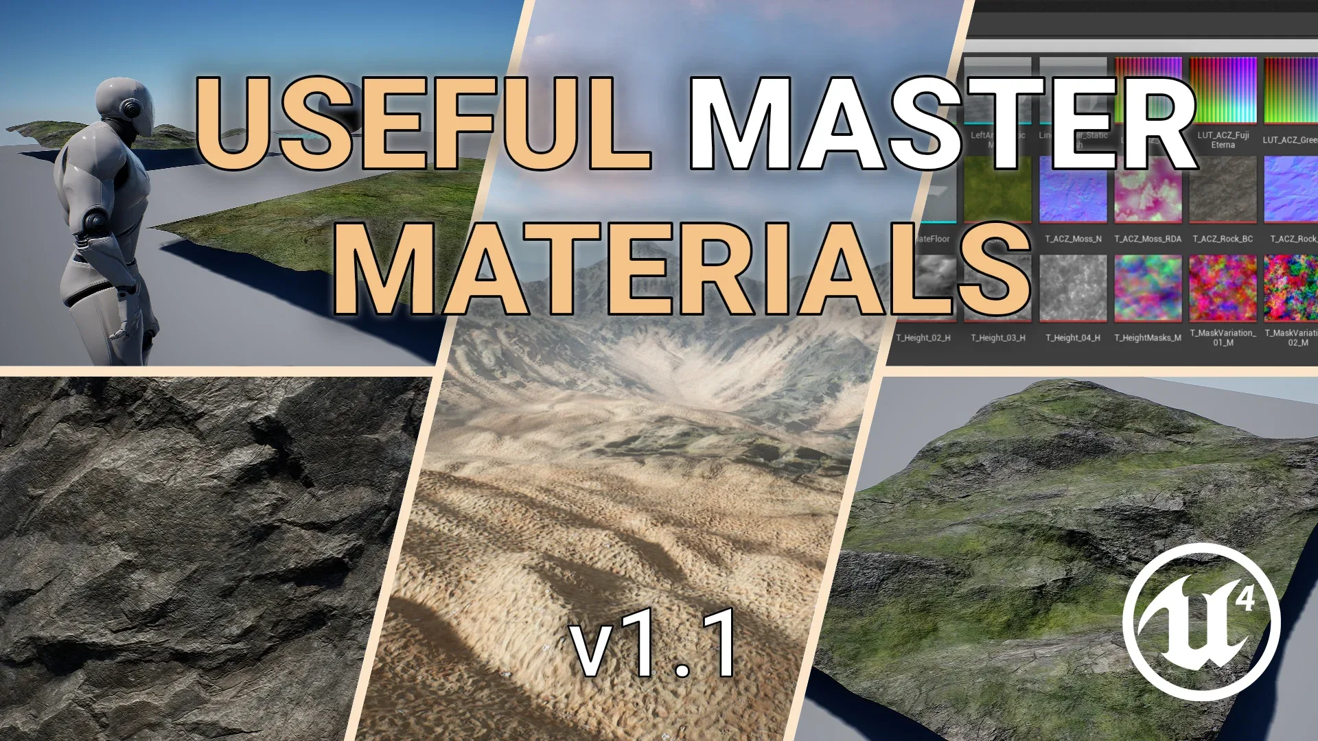 Unreal Engine 4 - Useful Master Materials V1.1