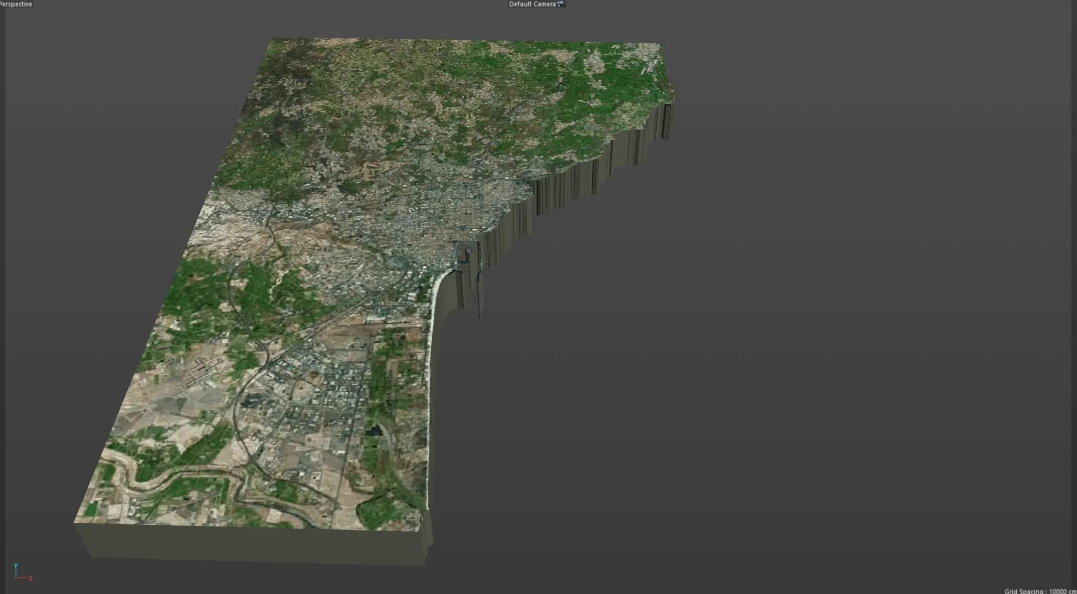 Catania City Italy 3D Model 30 km