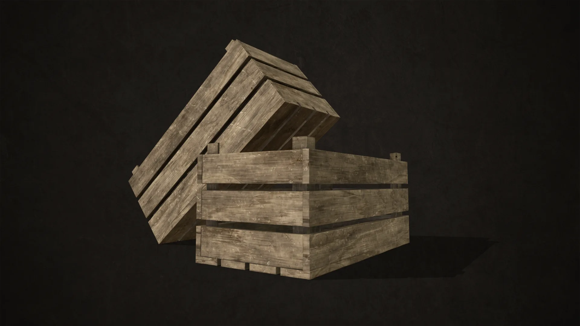 Wooden Crates - Low Poly