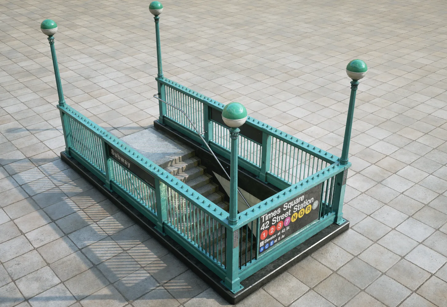 Subway Entrance - Game Ready