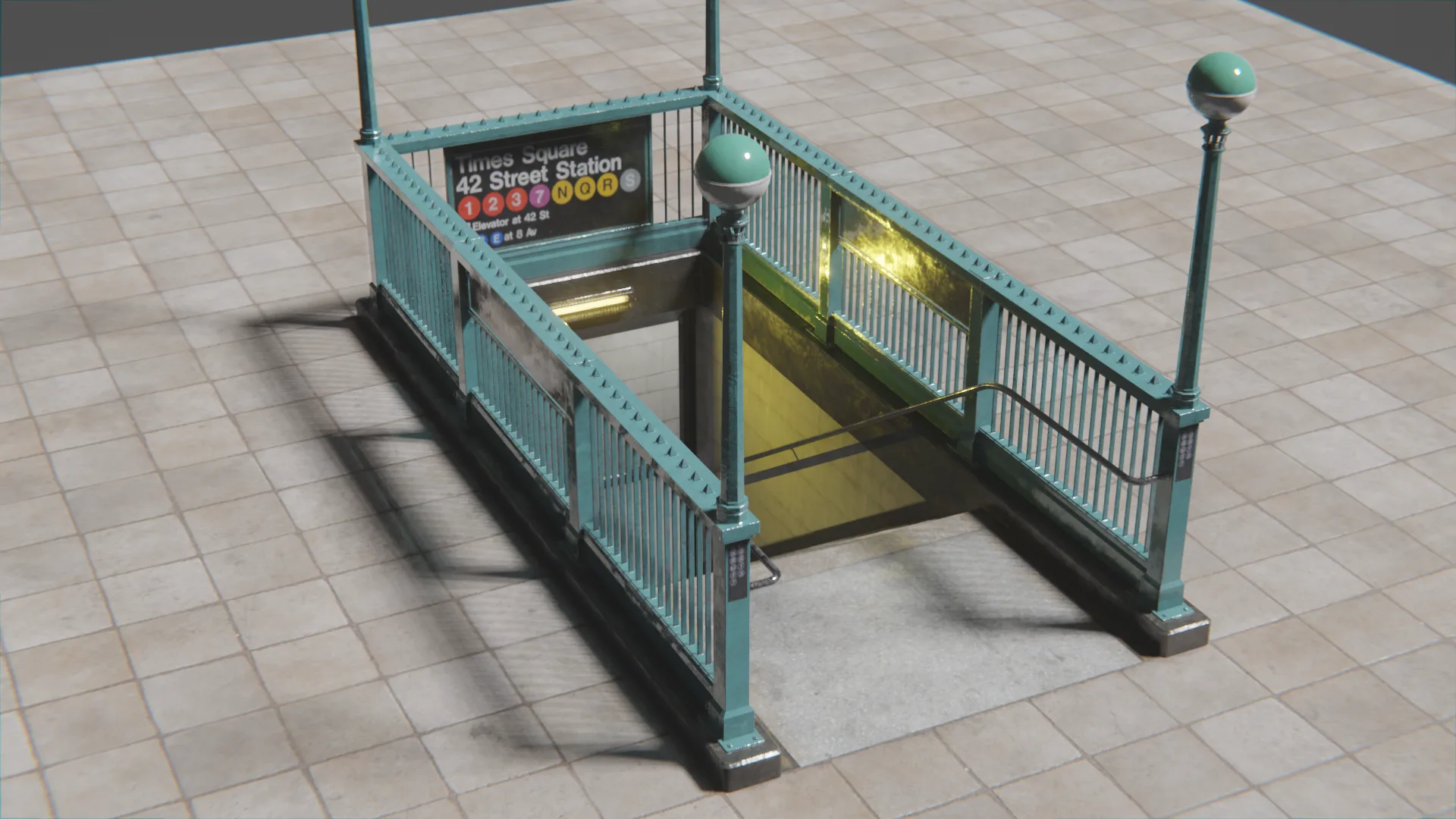 Subway Entrance - Game Ready