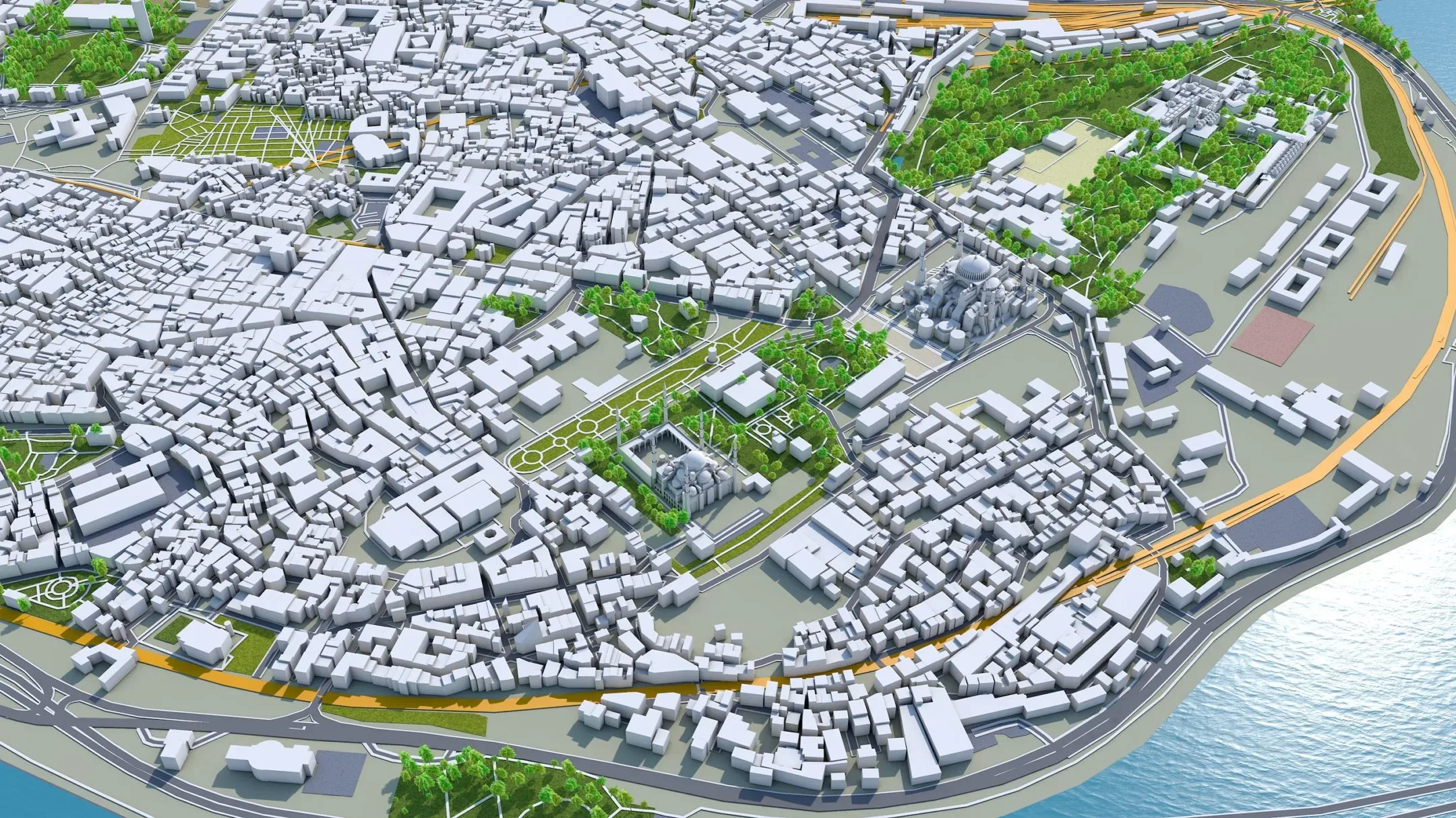 Istanbul Metropolitan Area Turkey 3D Model 100 km