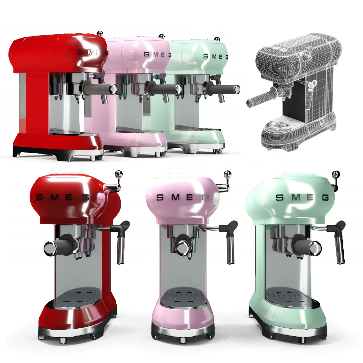 Smeg Espresso Coffee Machine FlippedNormals