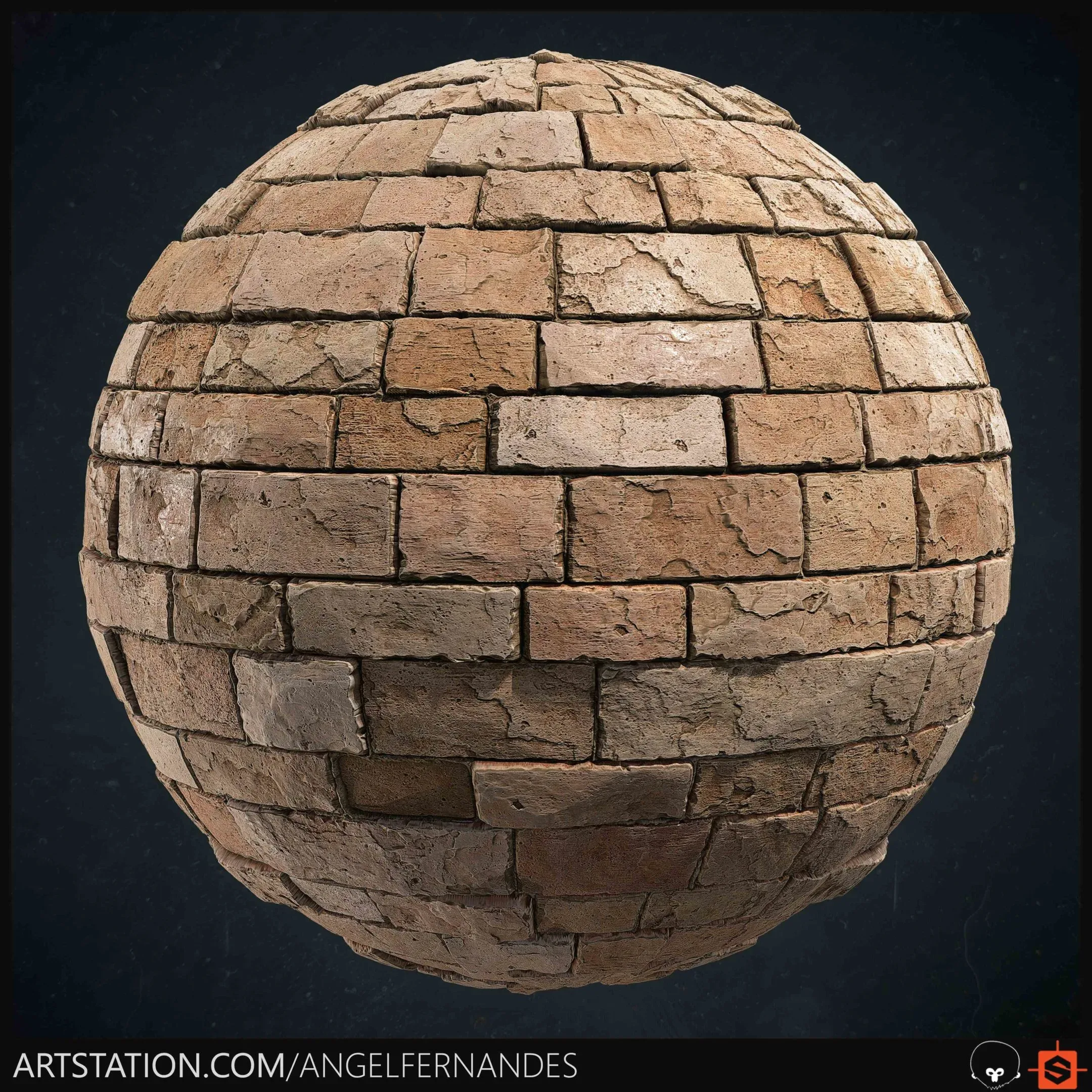 Medieval Brick Wall Material - Substance Designer