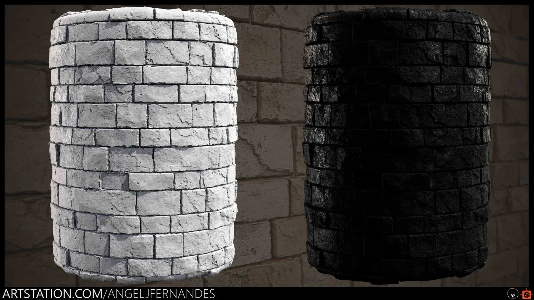 Medieval Brick Wall Material - Substance Designer