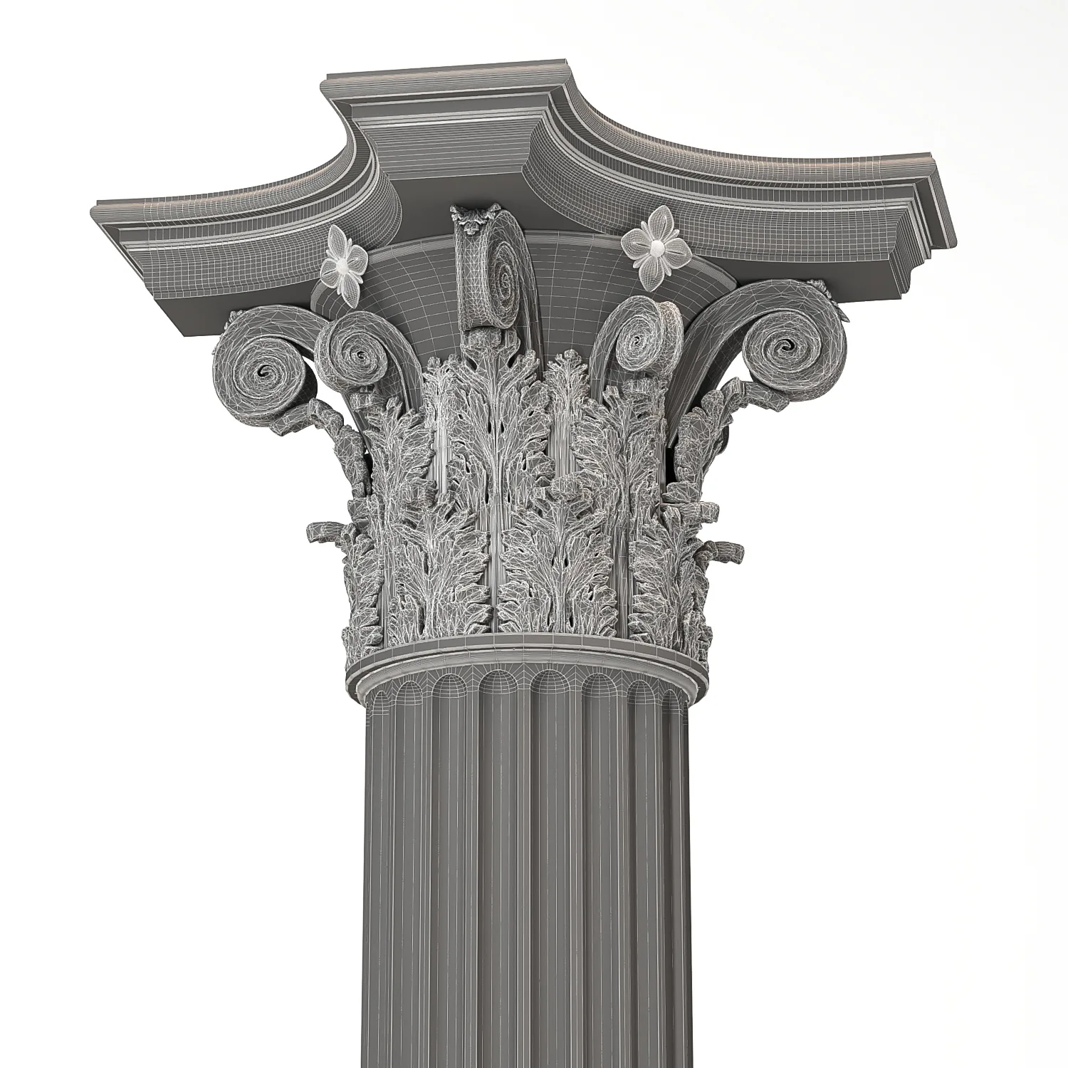Greek Column Corinthian Style FlippedNormals