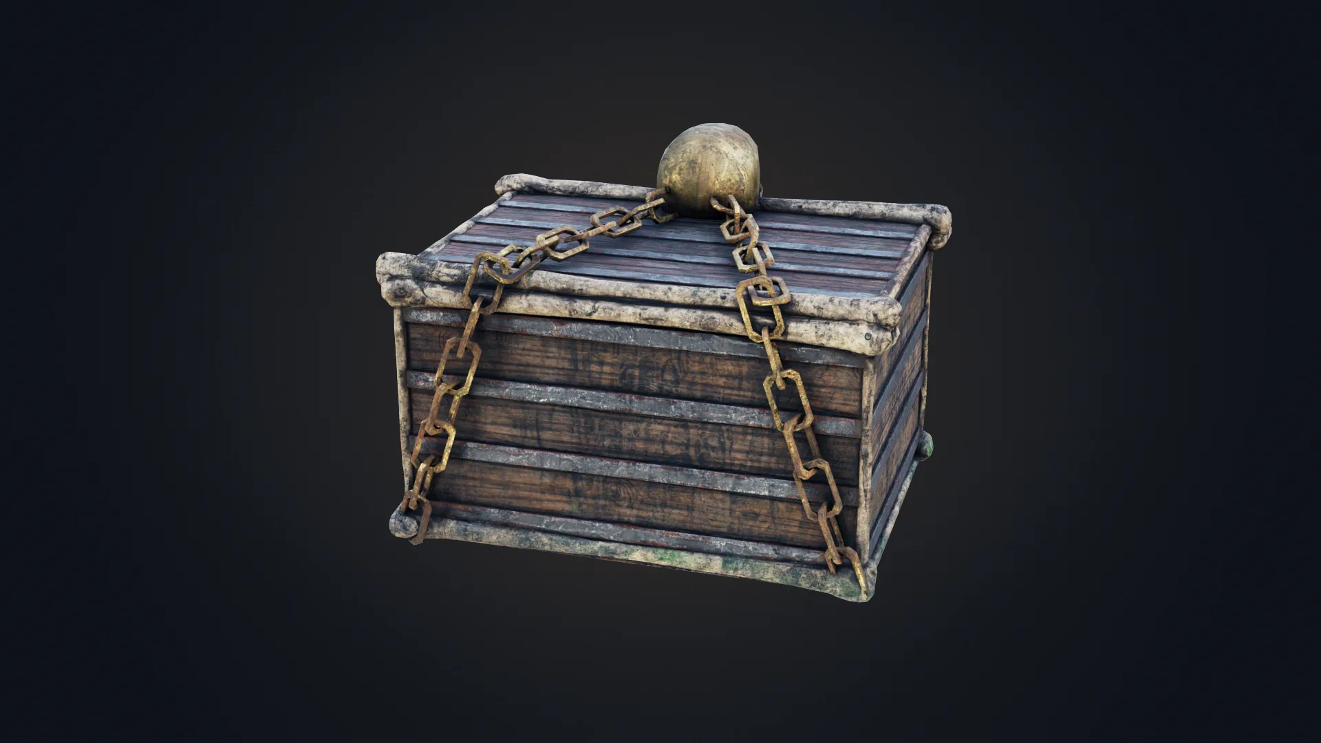 Skull Box Low Poly 3D Model