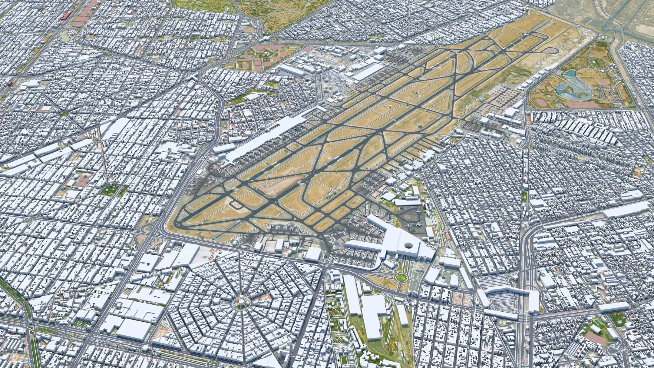 Mexico City 3D Model 50km