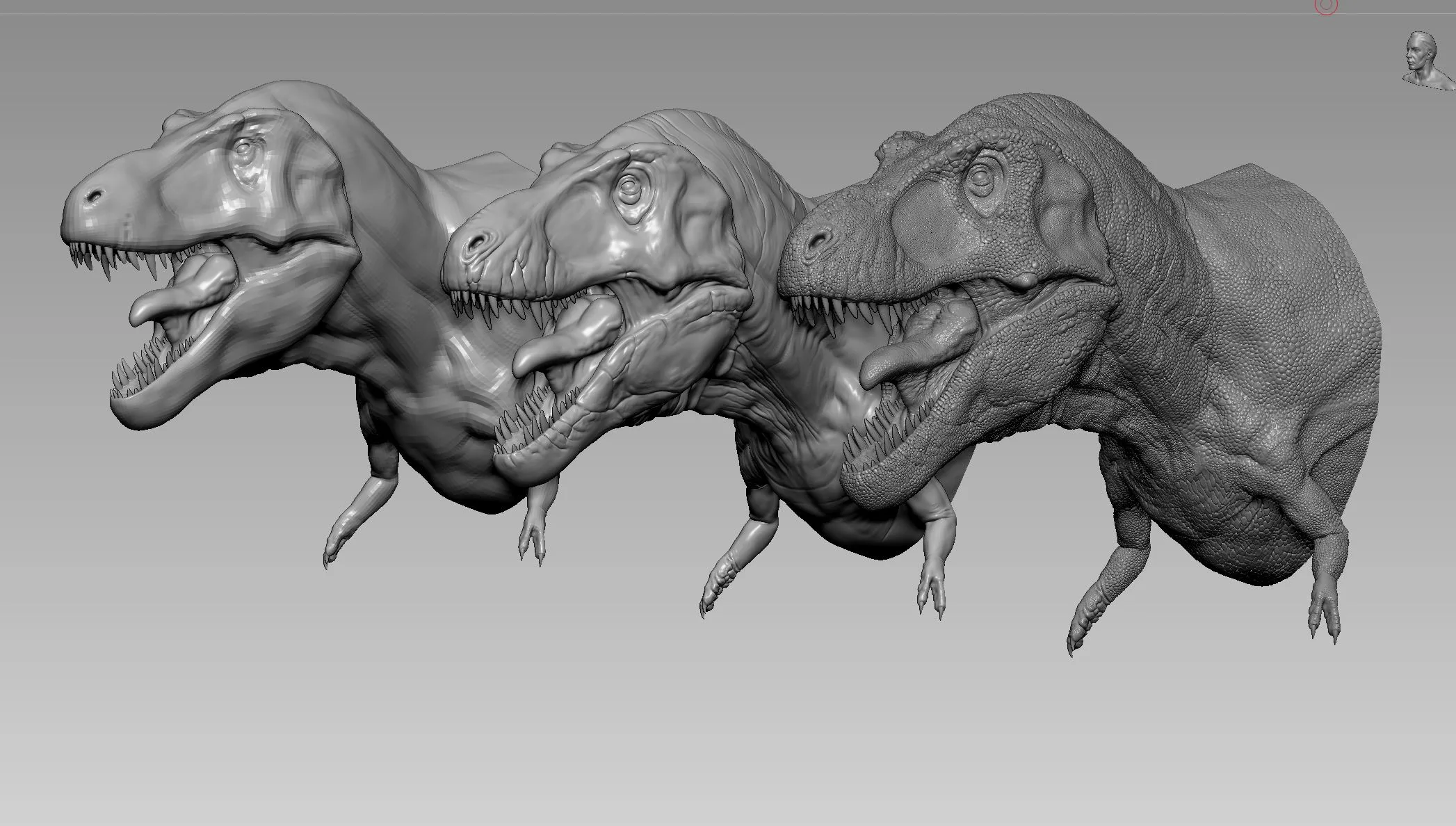 Tileable Alphas for Texturing Dinosaurs, (Includes T rex base mesh)