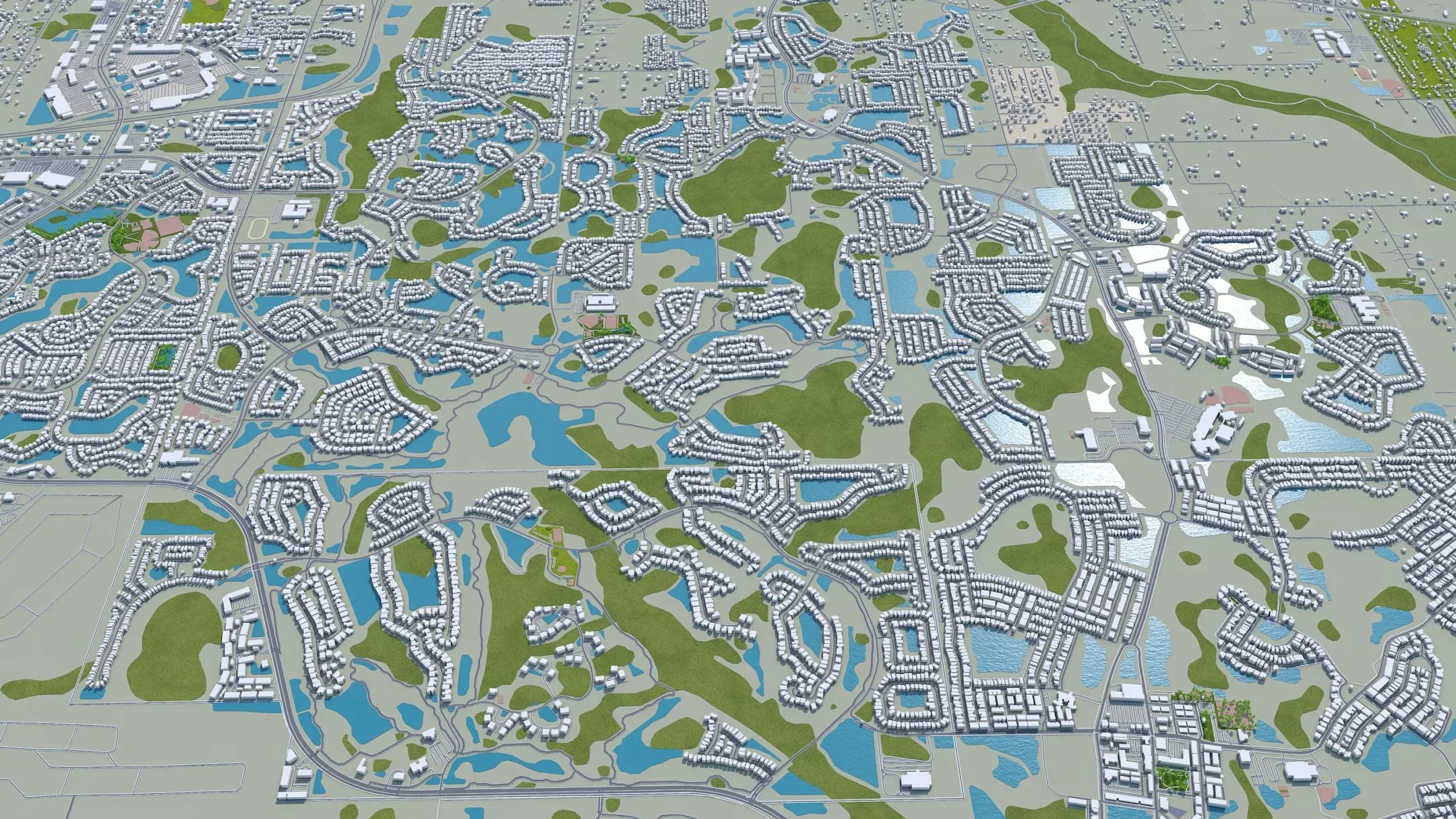 Orlando City florida 3D model 80 KM