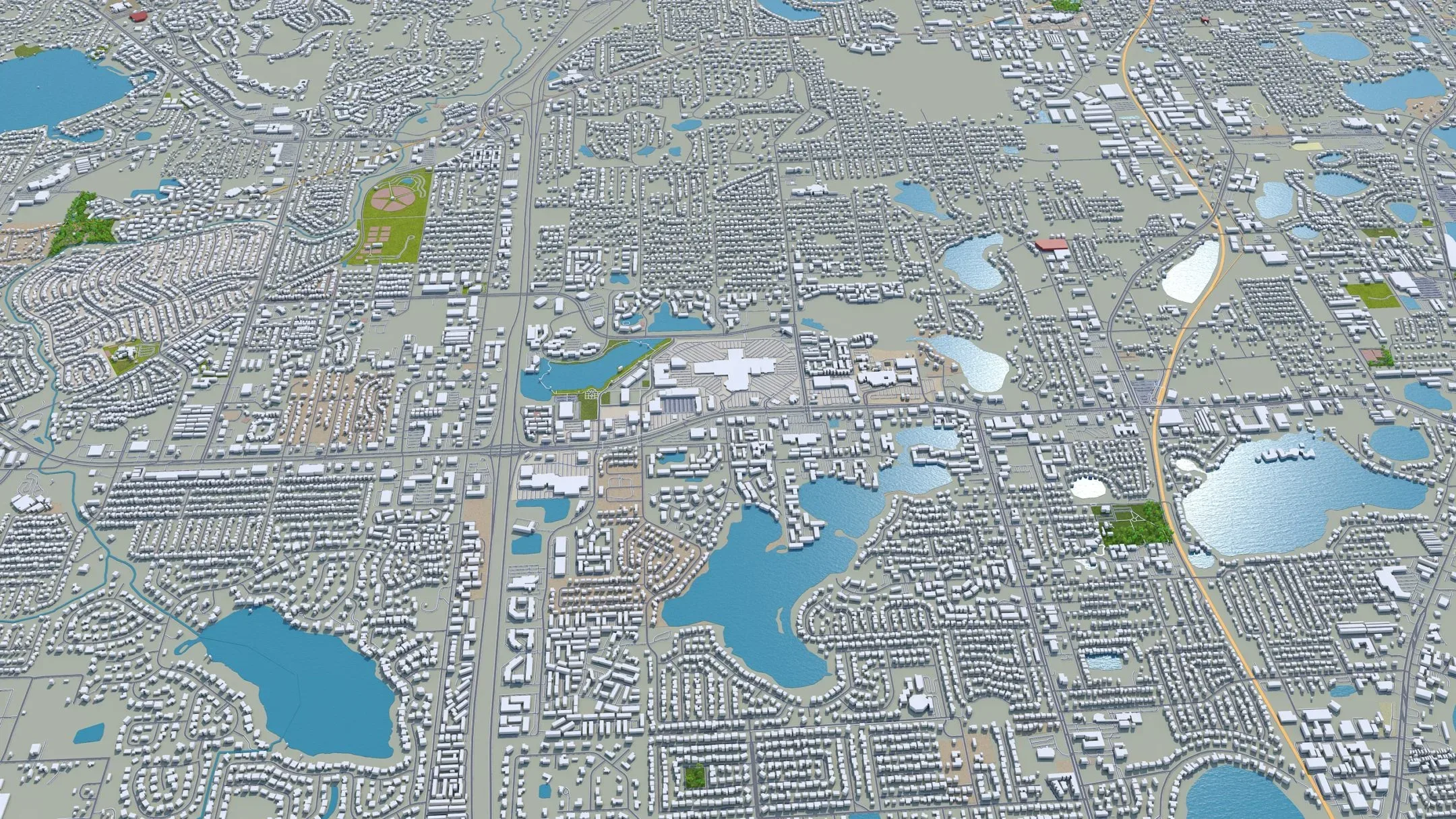 Orlando City florida 3D model 80 KM
