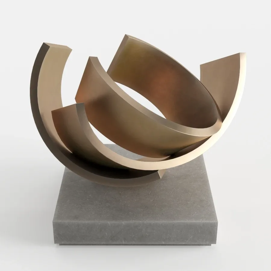 Modern Decorative Abstract Copper Art Sculpture 16