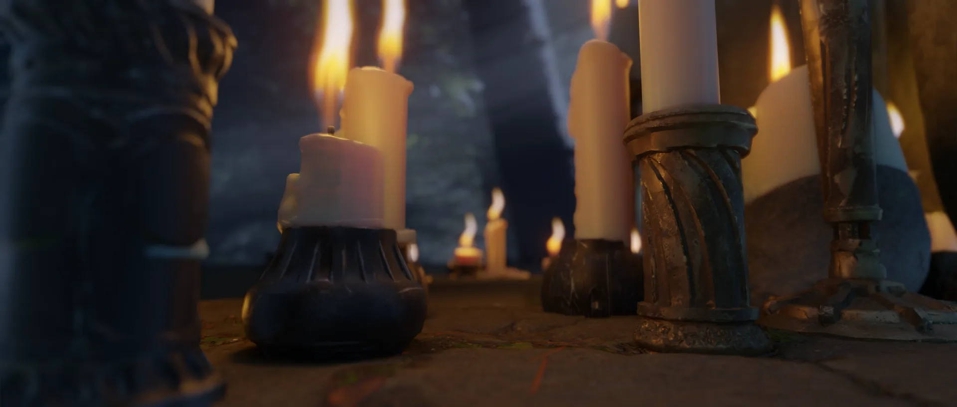 Candles 3D Kit + Candle Animation Tutorial in Blender