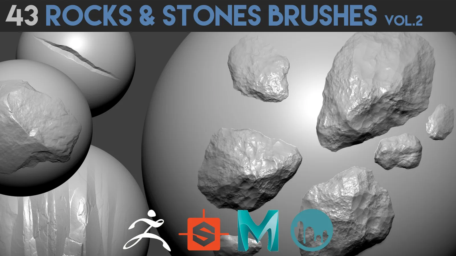 Rock & Stone Brushes Vol.2