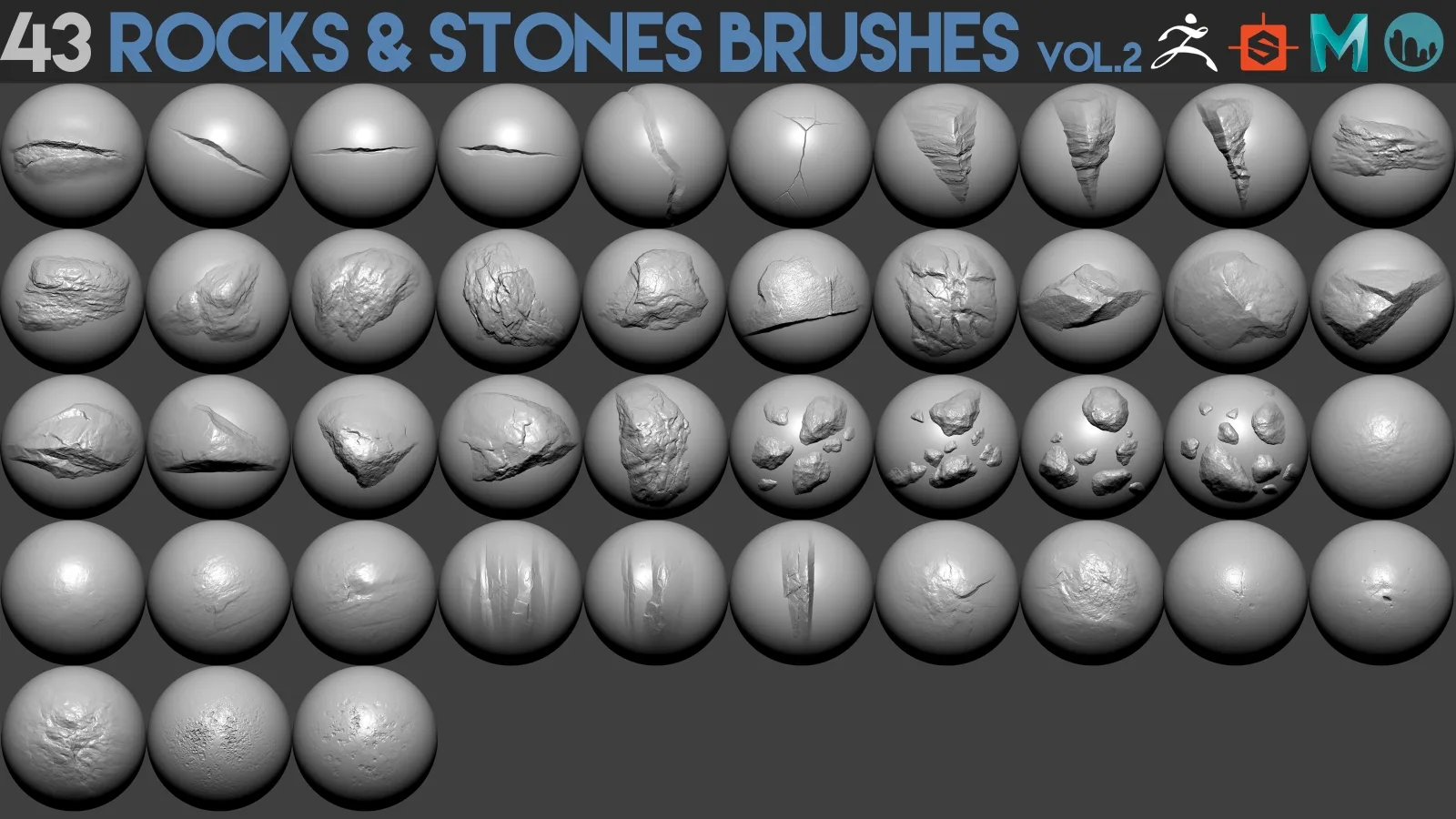 Rock & Stone Brushes Vol.2