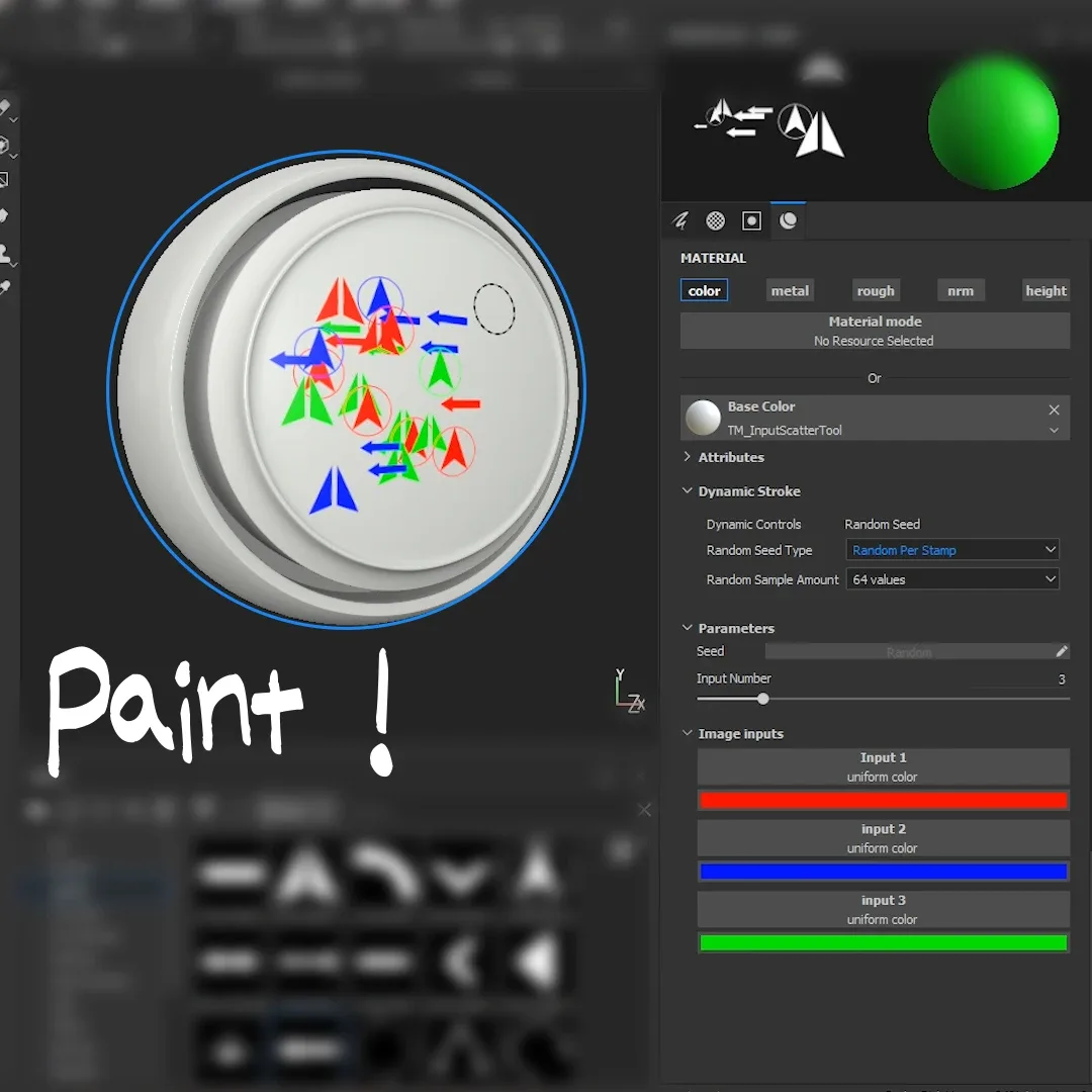 Scatter Random Input While Painting - Substance Painter Tool