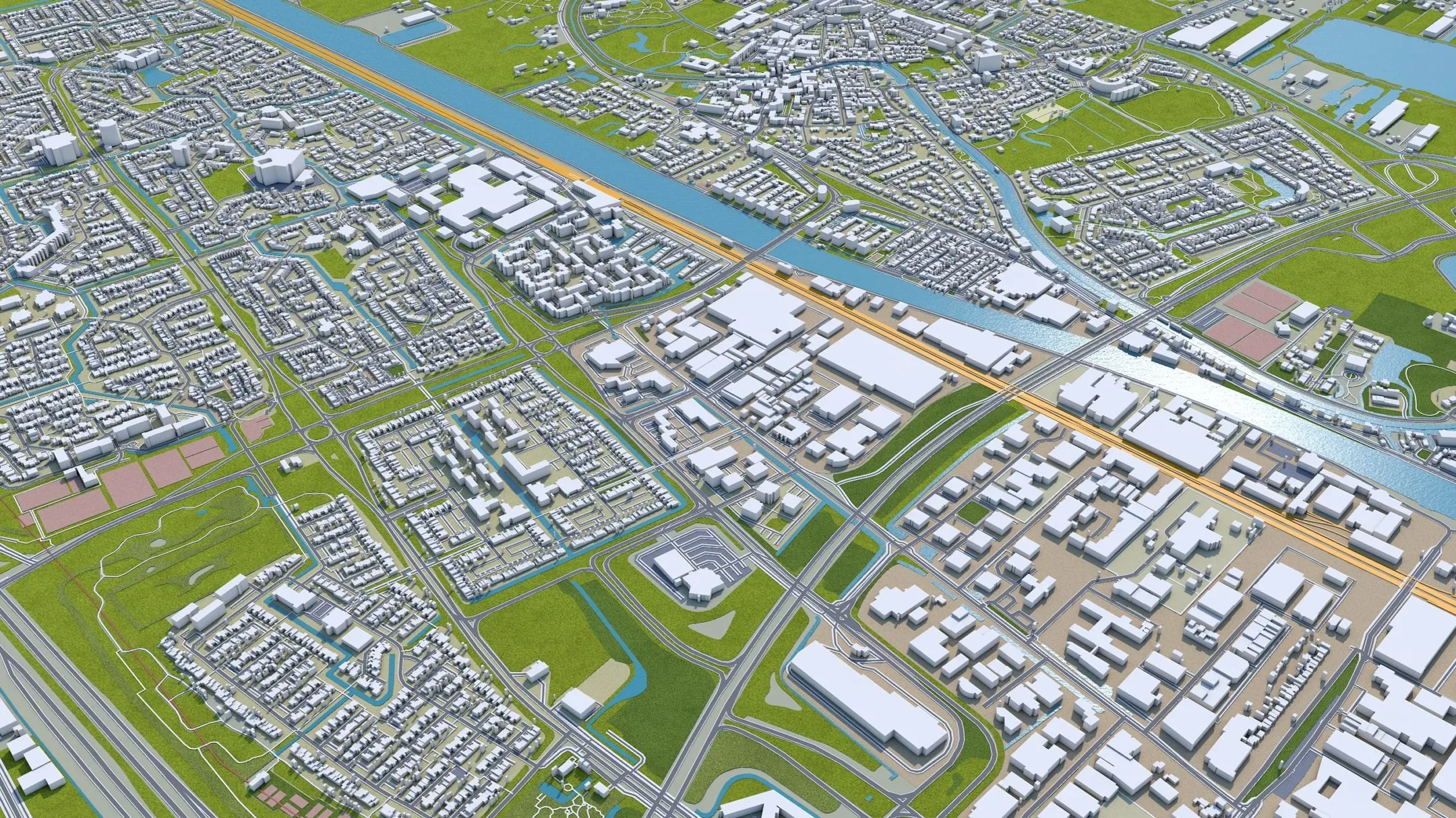 Utrecht City Netherlands 3D Model 50km