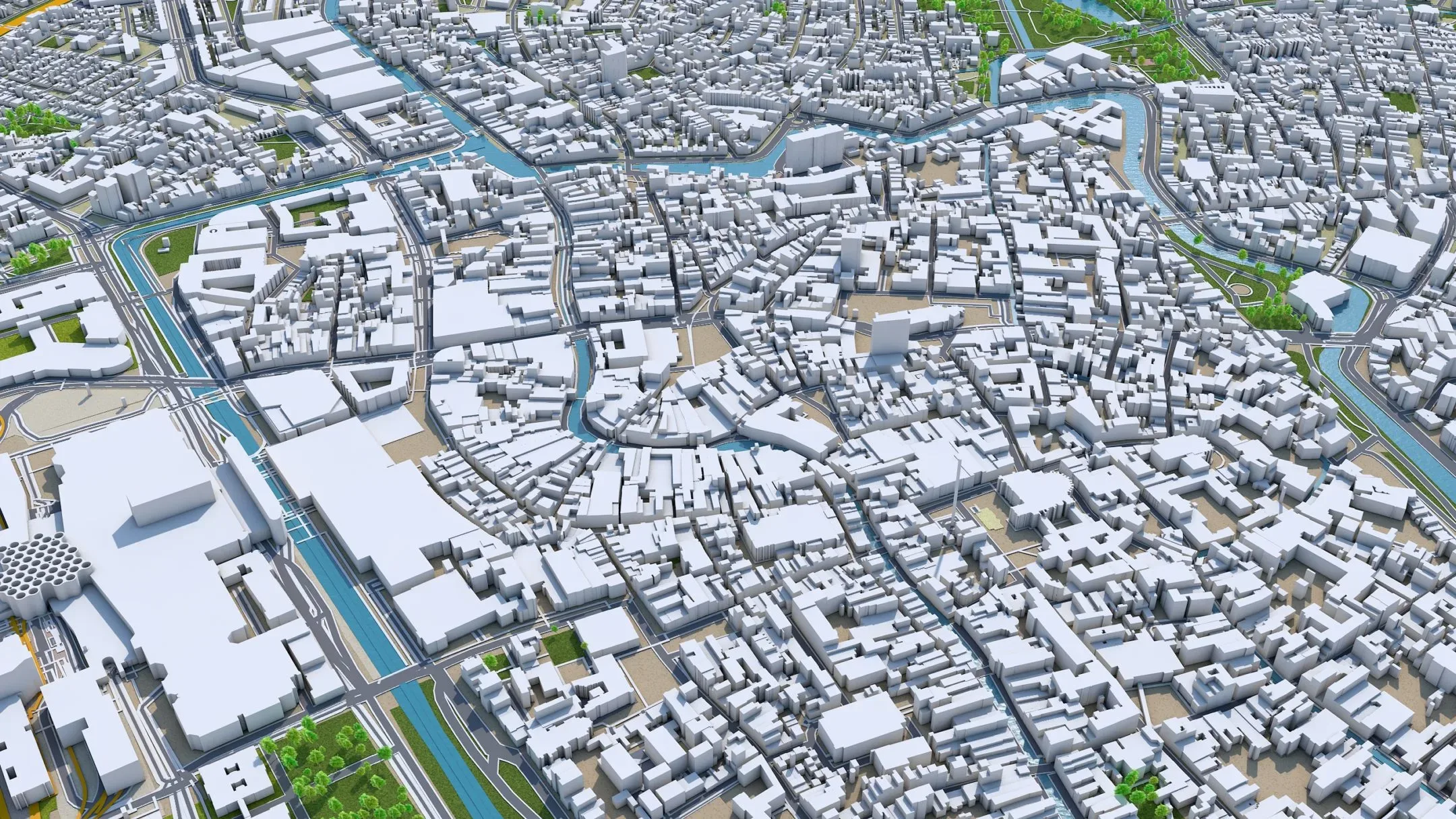 Utrecht City Netherlands 3D Model 50km