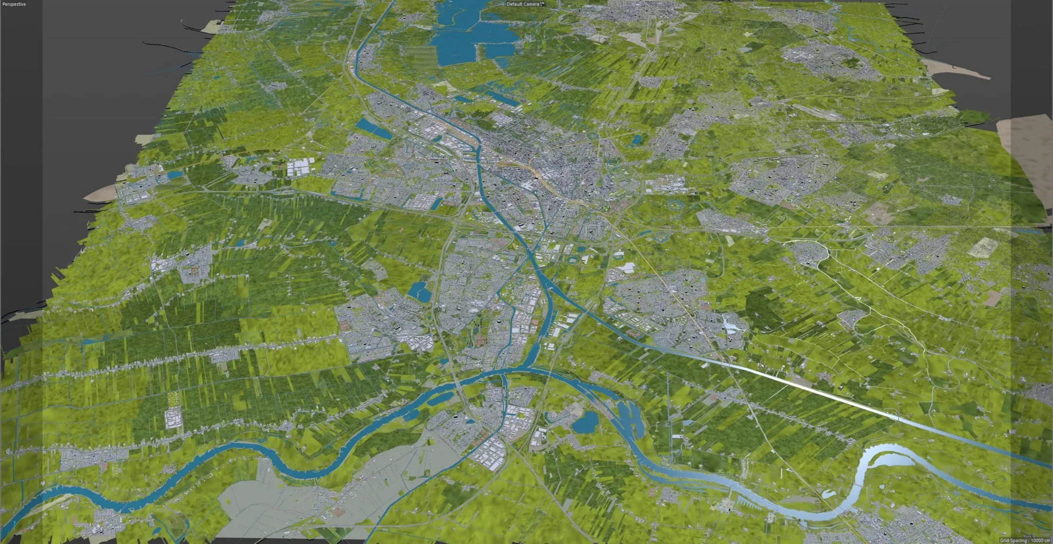 Utrecht City Netherlands 3D Model 50km