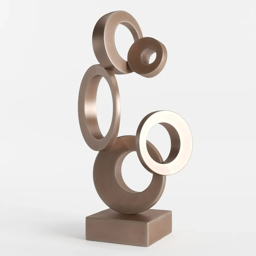 Modern Decorative Abstract Copper Art Sculpture 03