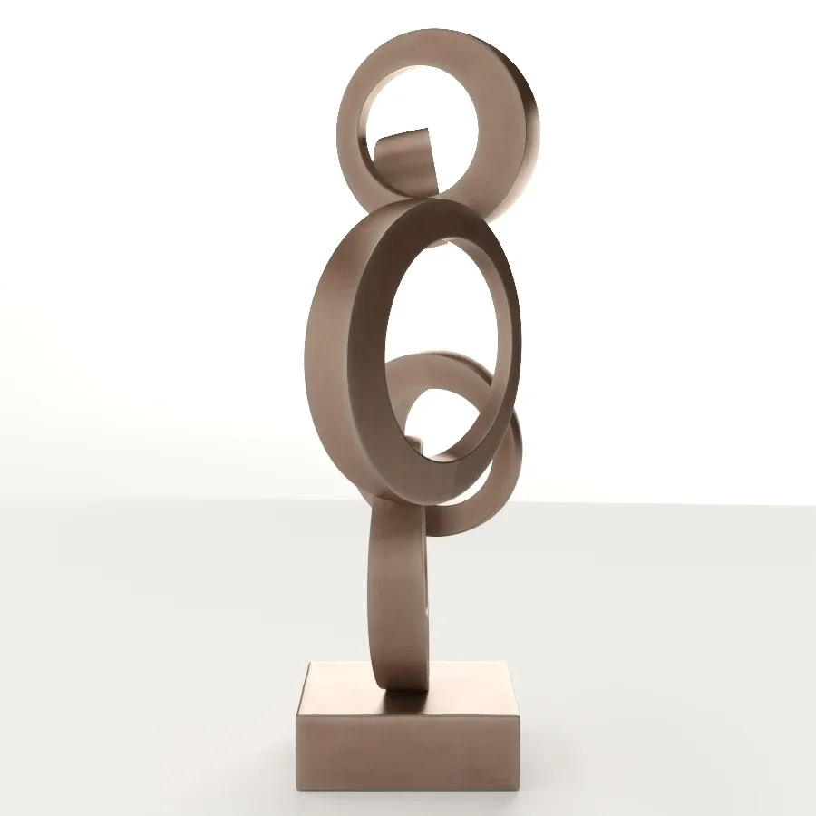 Modern Decorative Abstract Copper Art Sculpture 03