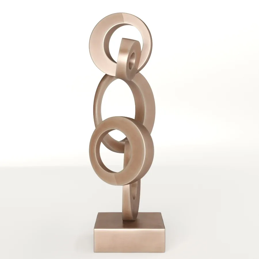 Modern Decorative Abstract Copper Art Sculpture 03