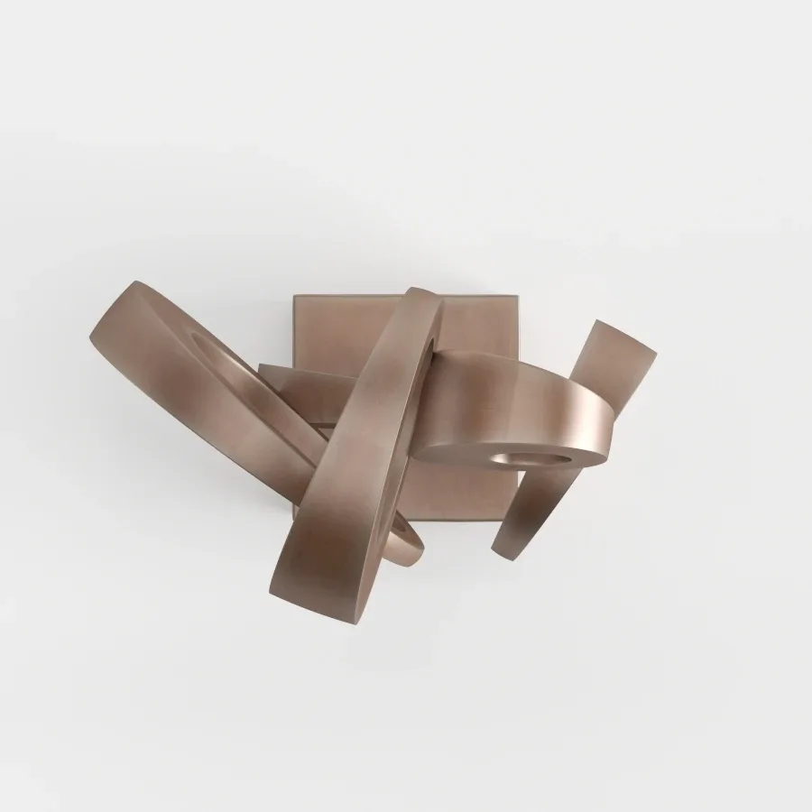Modern Decorative Abstract Copper Art Sculpture 03