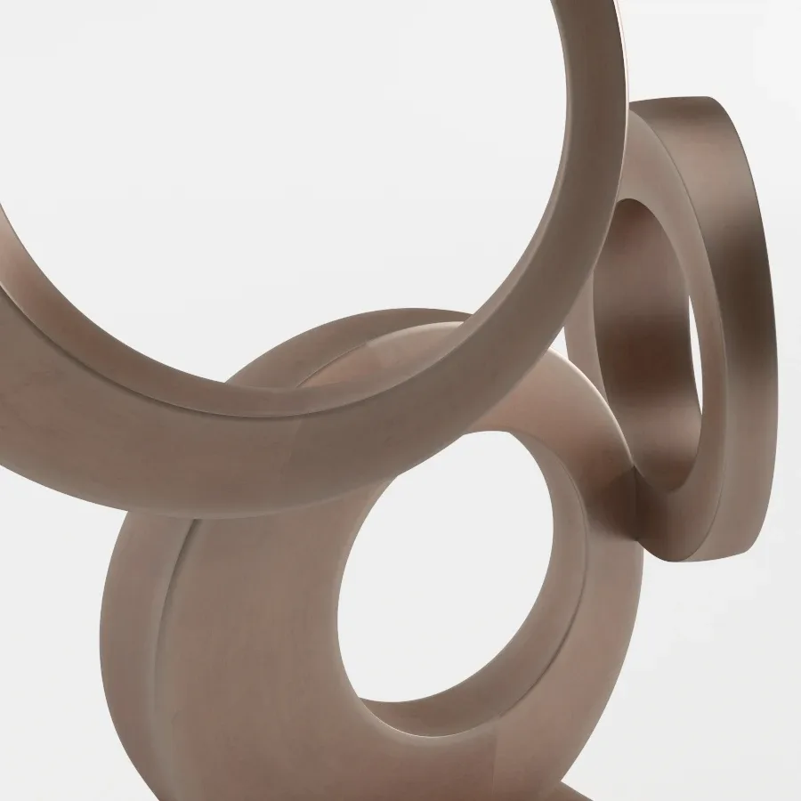 Modern Decorative Abstract Copper Art Sculpture 03