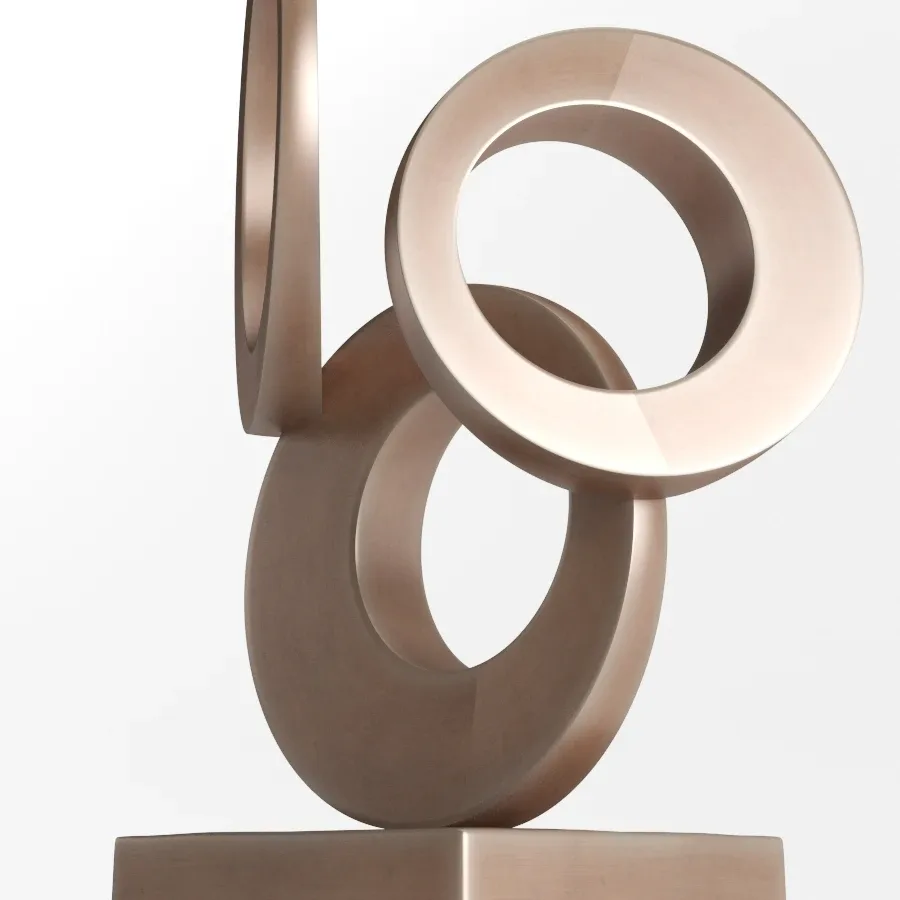 Modern Decorative Abstract Copper Art Sculpture 03