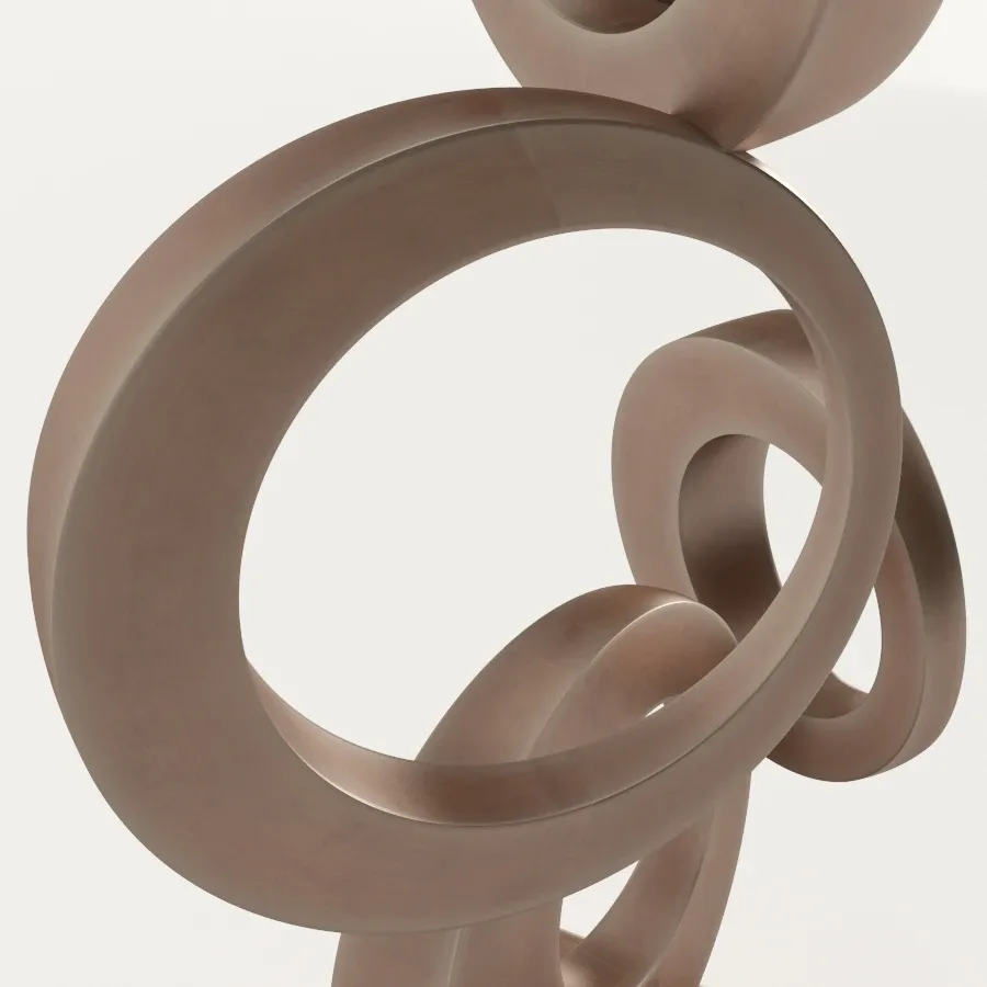 Modern Decorative Abstract Copper Art Sculpture 03