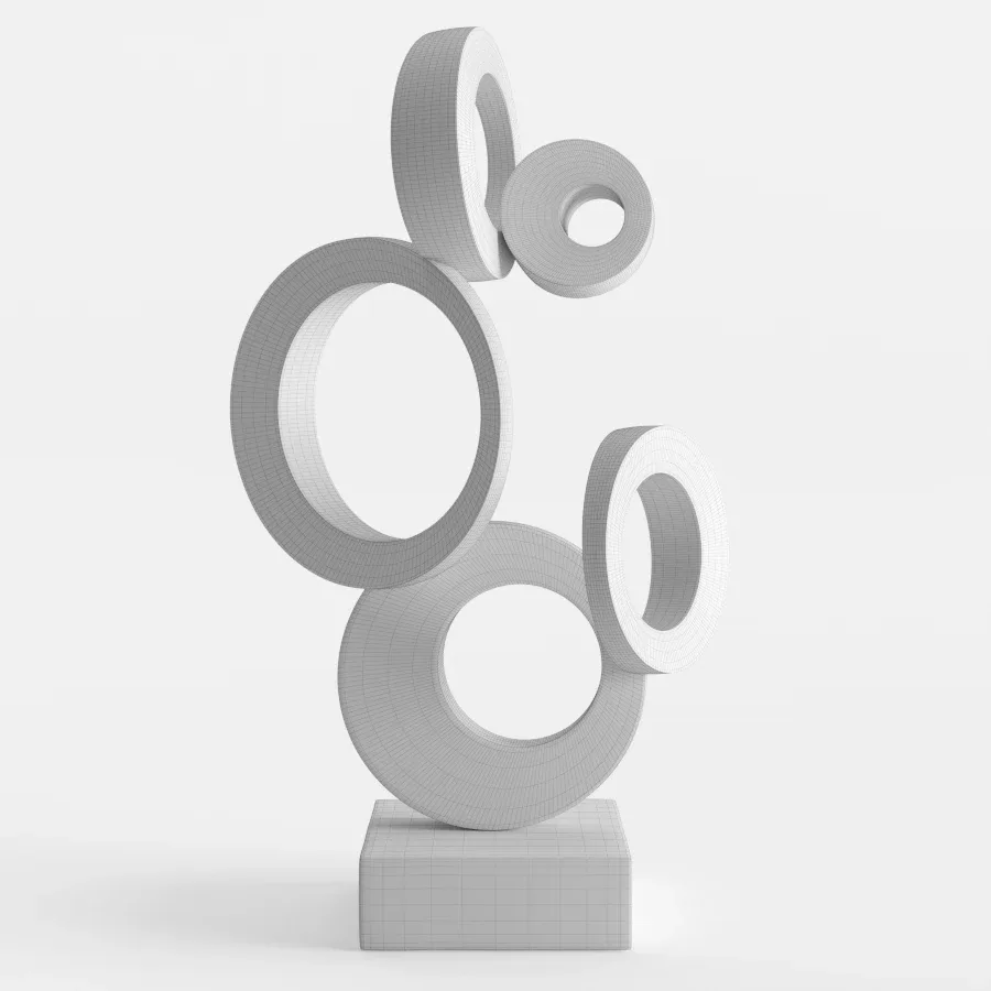 Modern Decorative Abstract Copper Art Sculpture 03