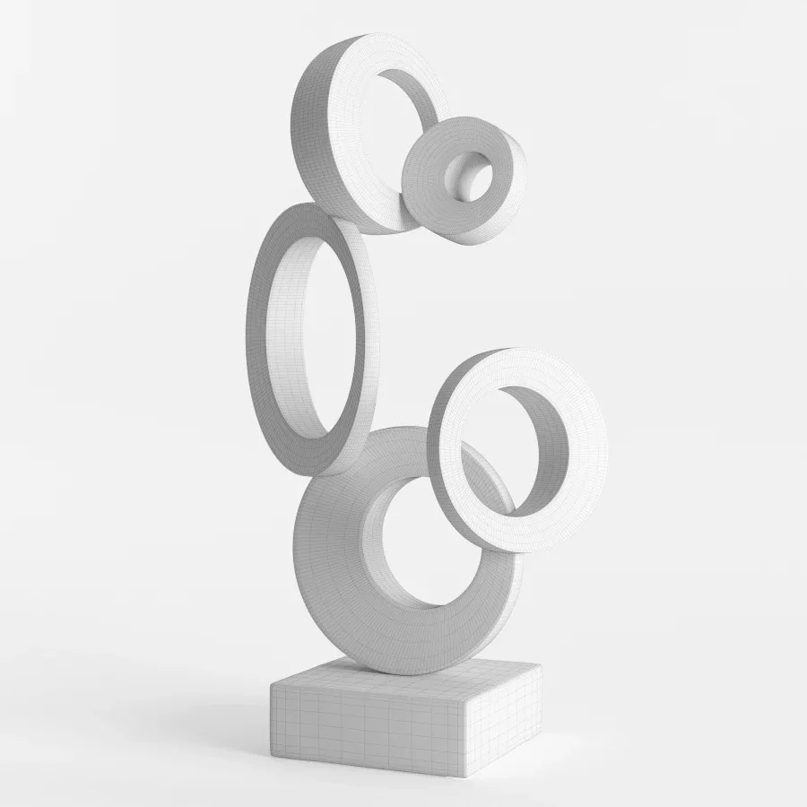 Modern Decorative Abstract Copper Art Sculpture 03