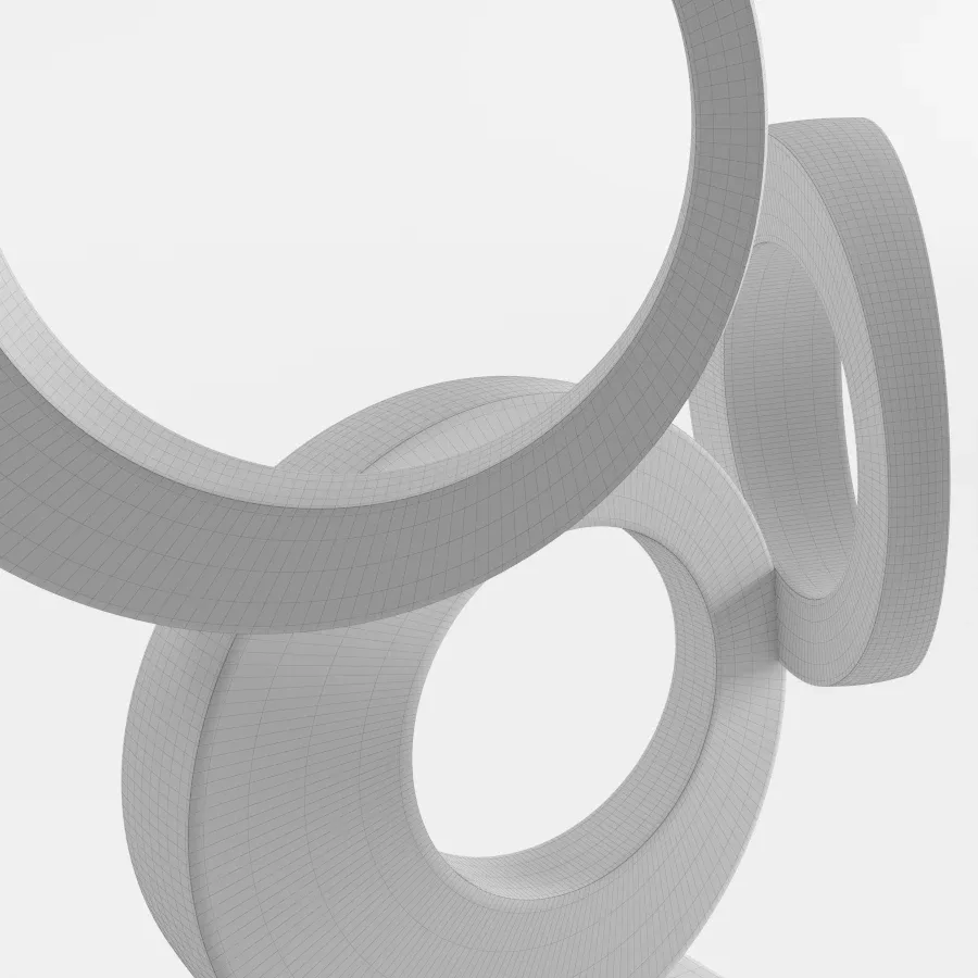 Modern Decorative Abstract Copper Art Sculpture 03