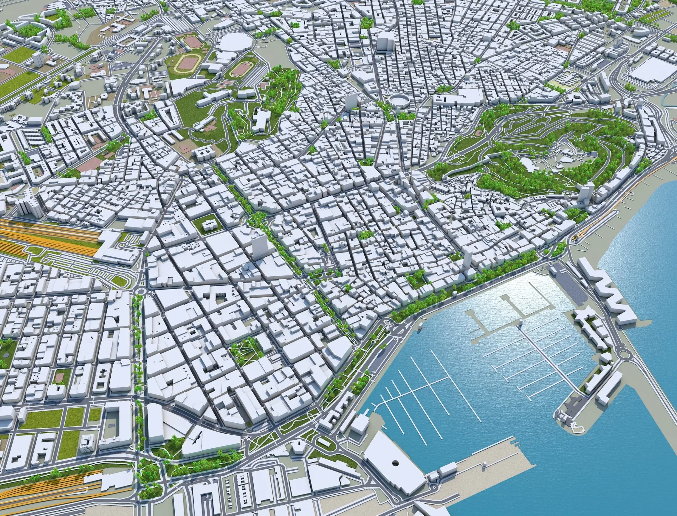 Alicante City Spain 3D Model 40km
