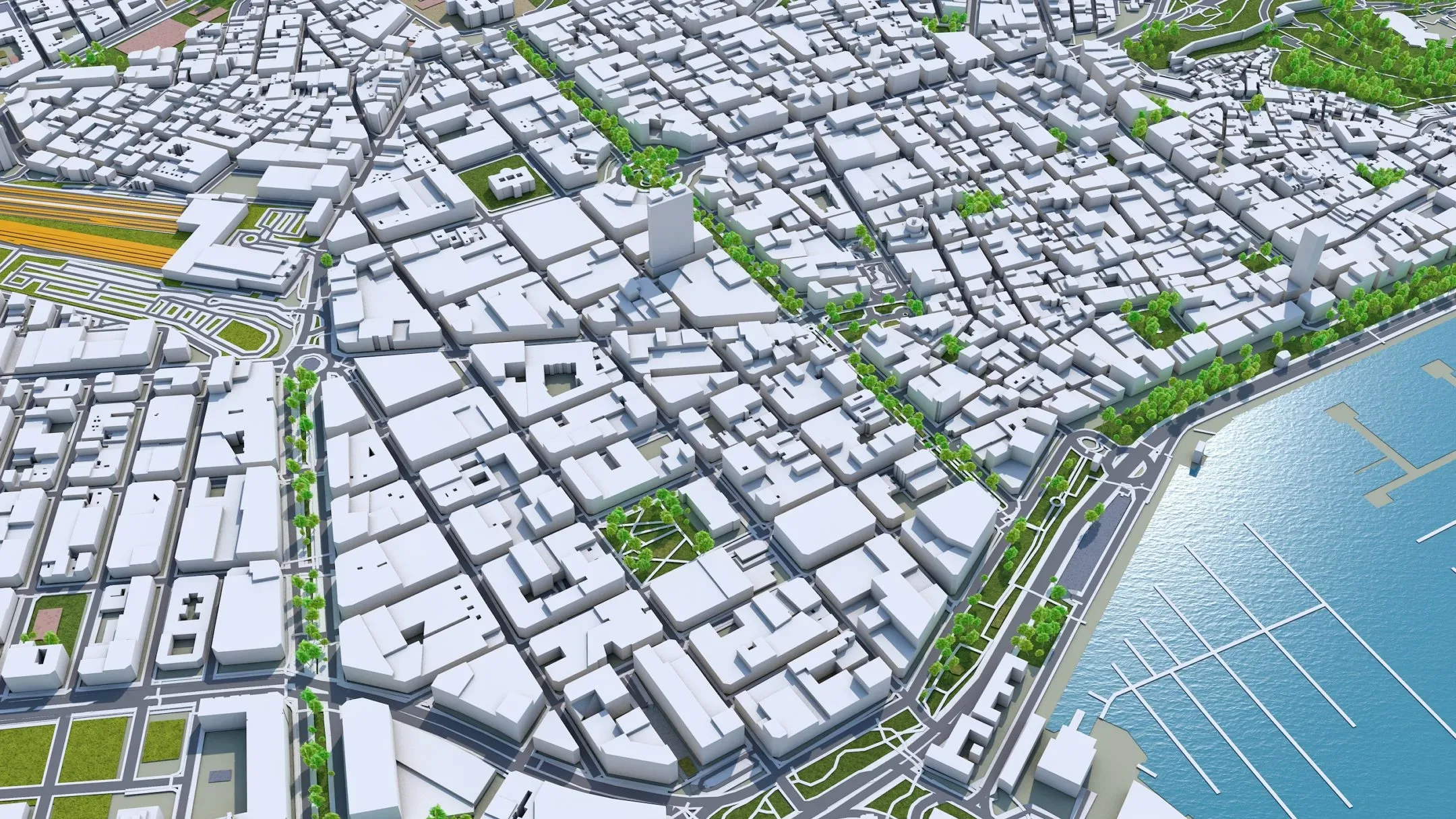 Alicante City Spain 3D Model 40km