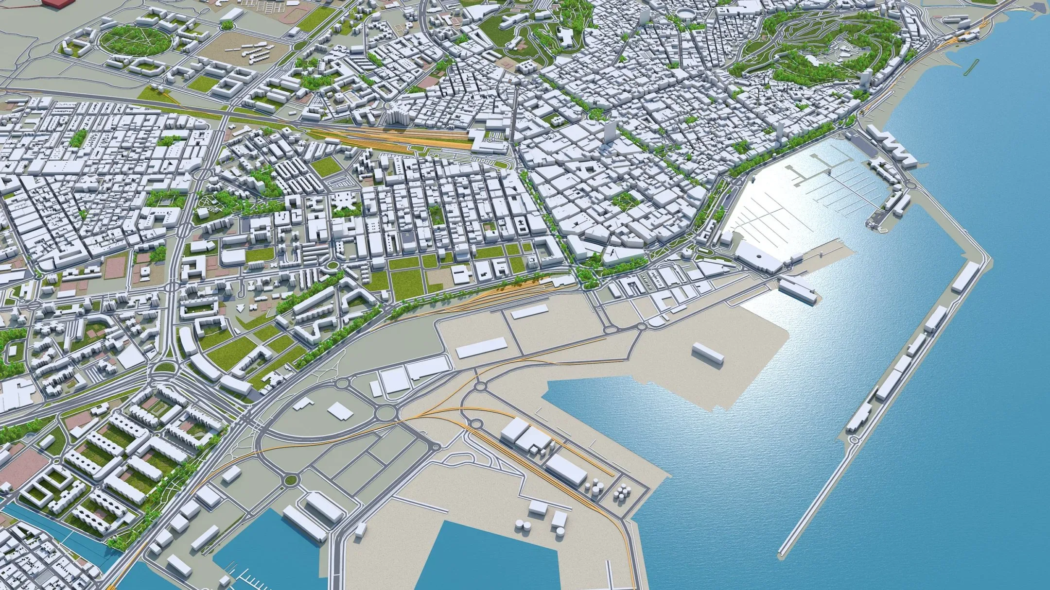 Alicante City Spain 3D Model 40km