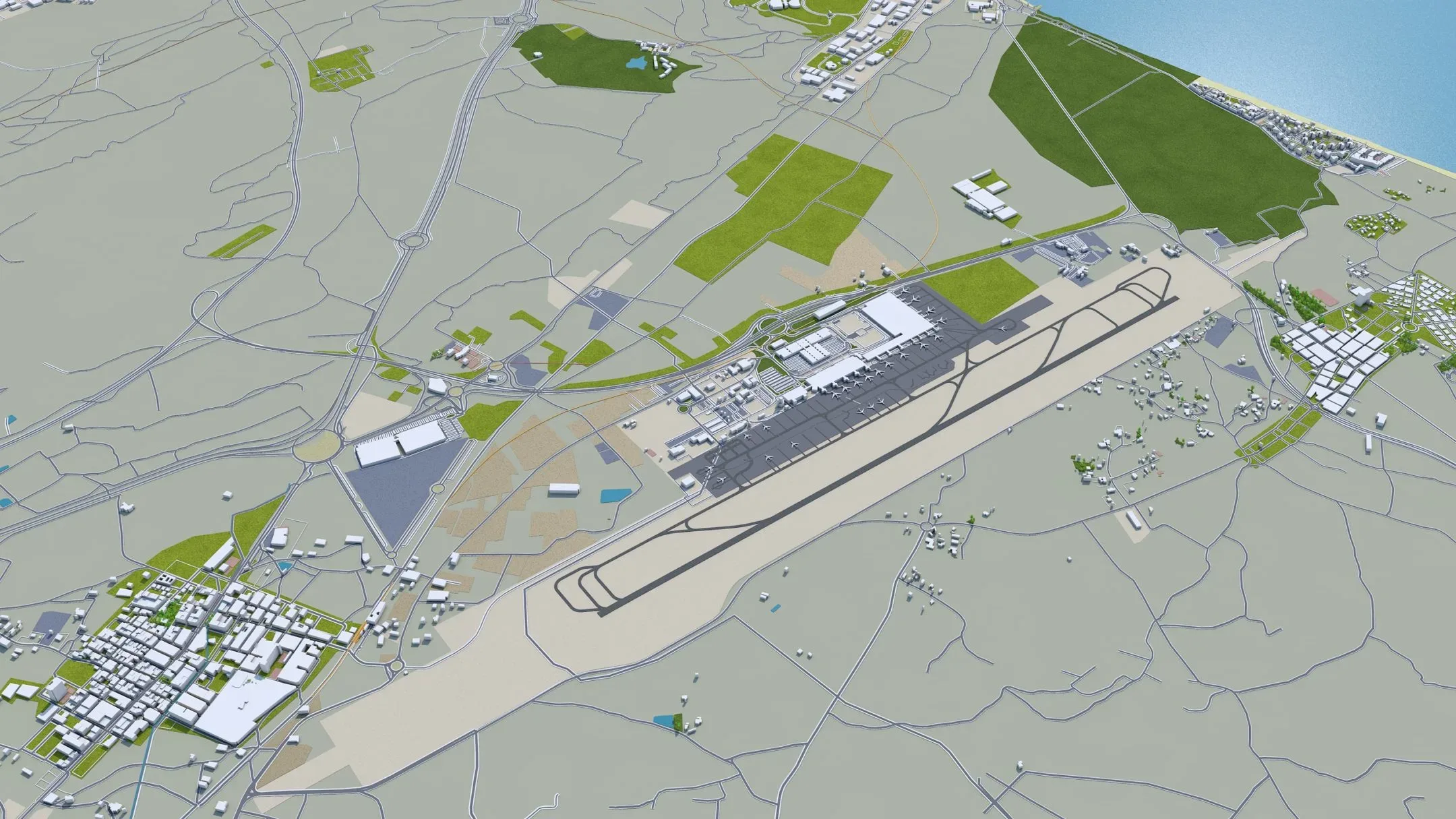 Alicante City Spain 3D Model 40km