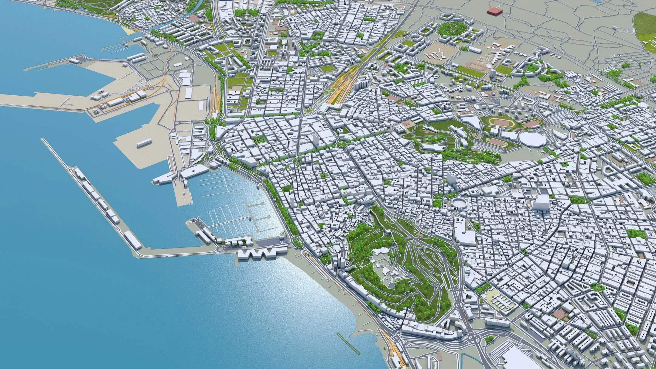 Alicante City Spain 3D Model 40km