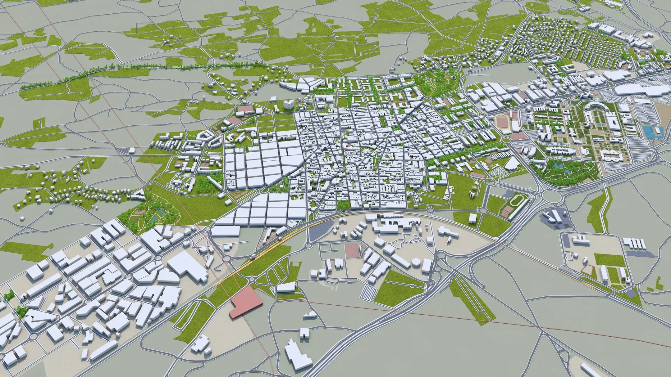 Alicante City Spain 3D Model 40km