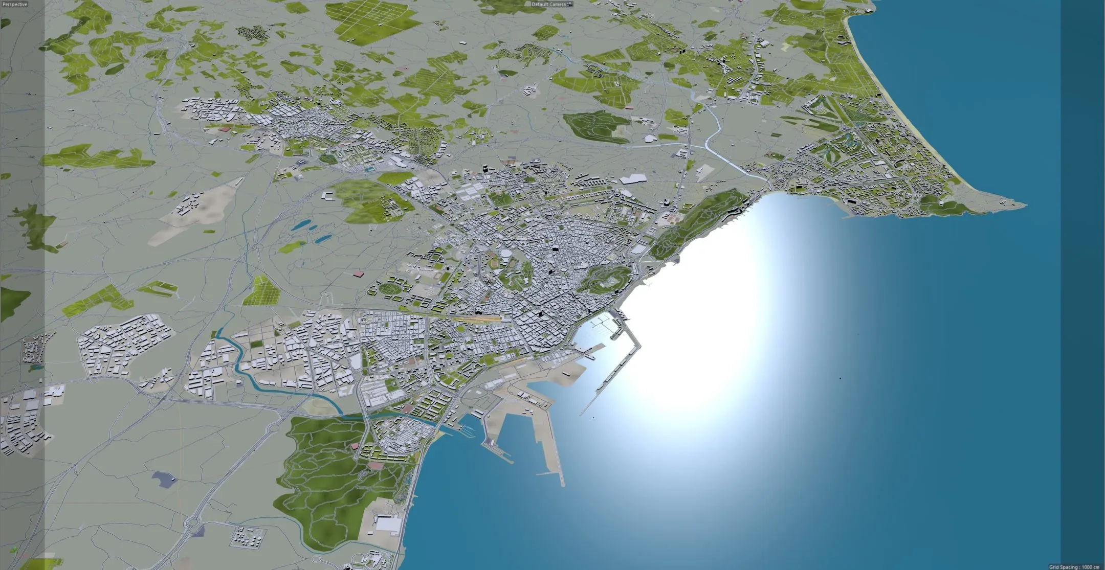 Alicante City Spain 3D Model 40km