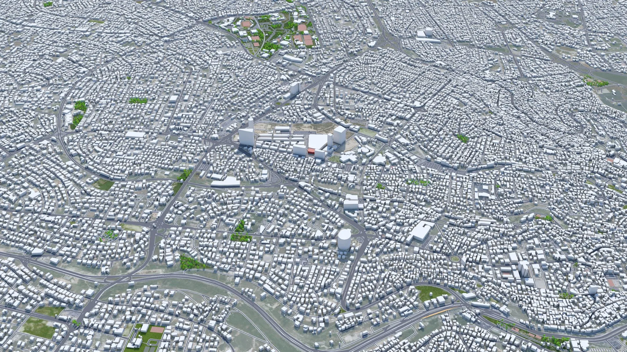 Amman City Jordan 3D Model 100km