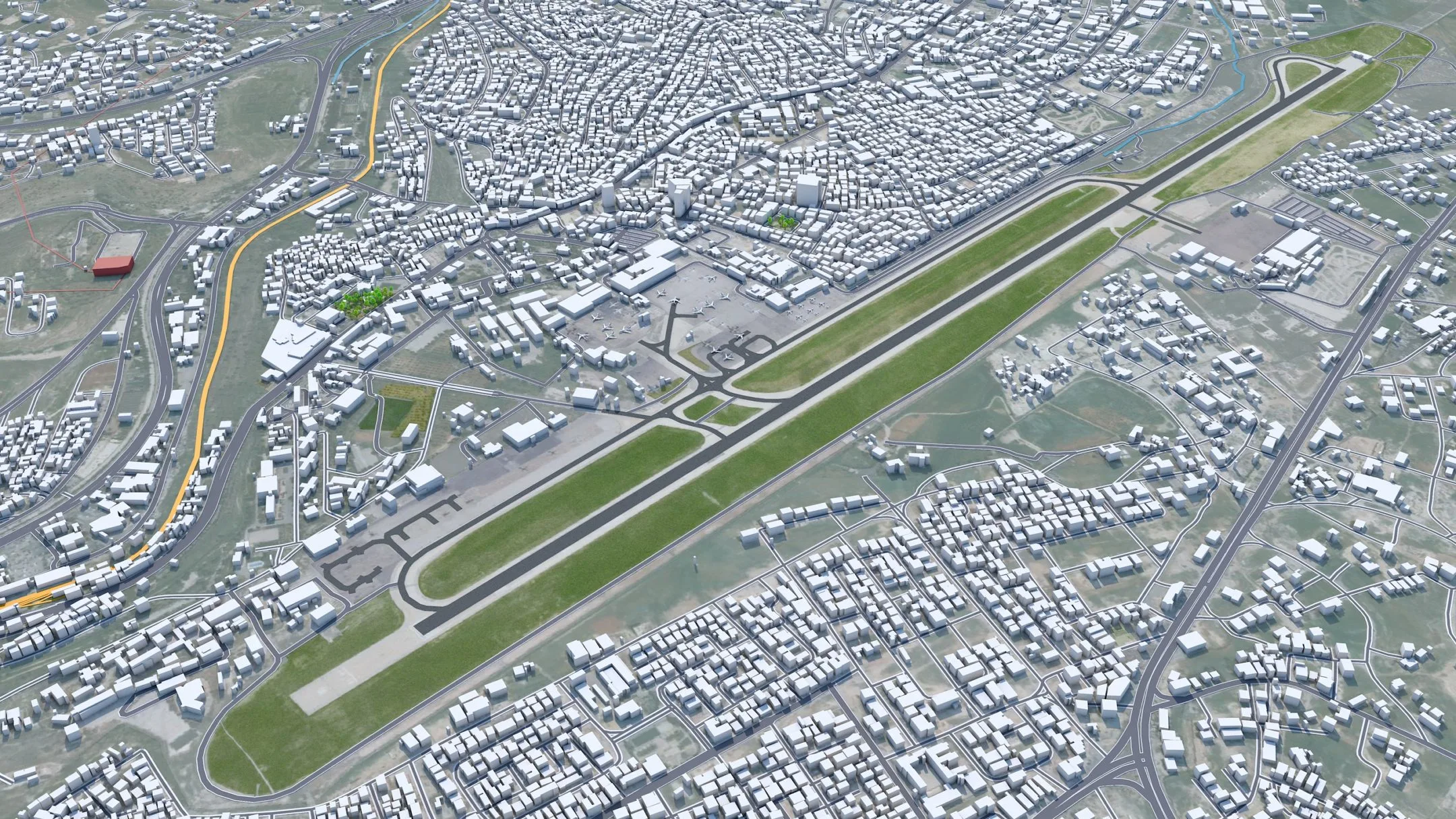 Amman City Jordan 3D Model 100km