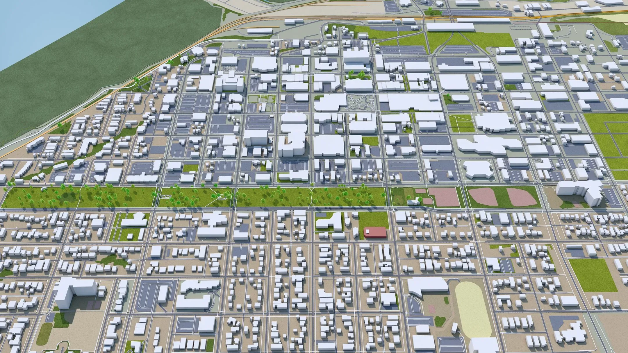 Anchorage City Alaska USA 3D Model 220 km