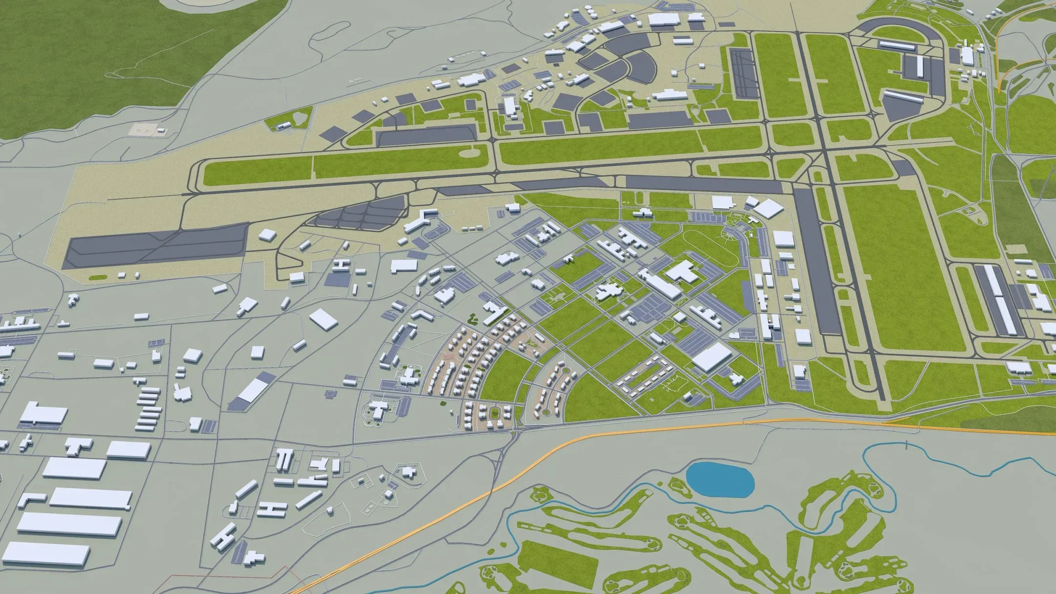 Anchorage City Alaska USA 3D Model 220 km