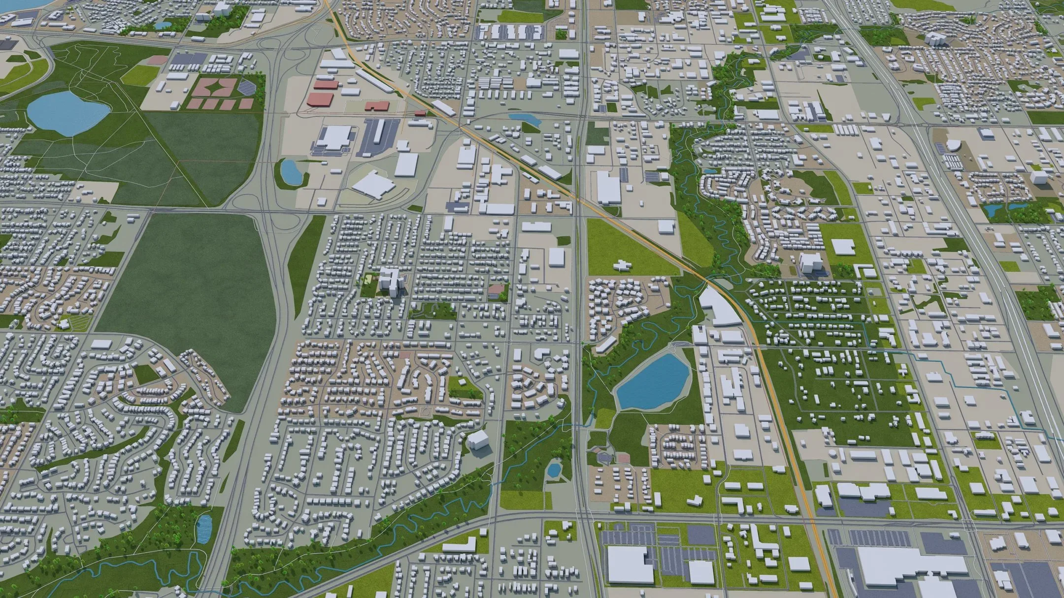 Anchorage City Alaska USA 3D Model 220 km