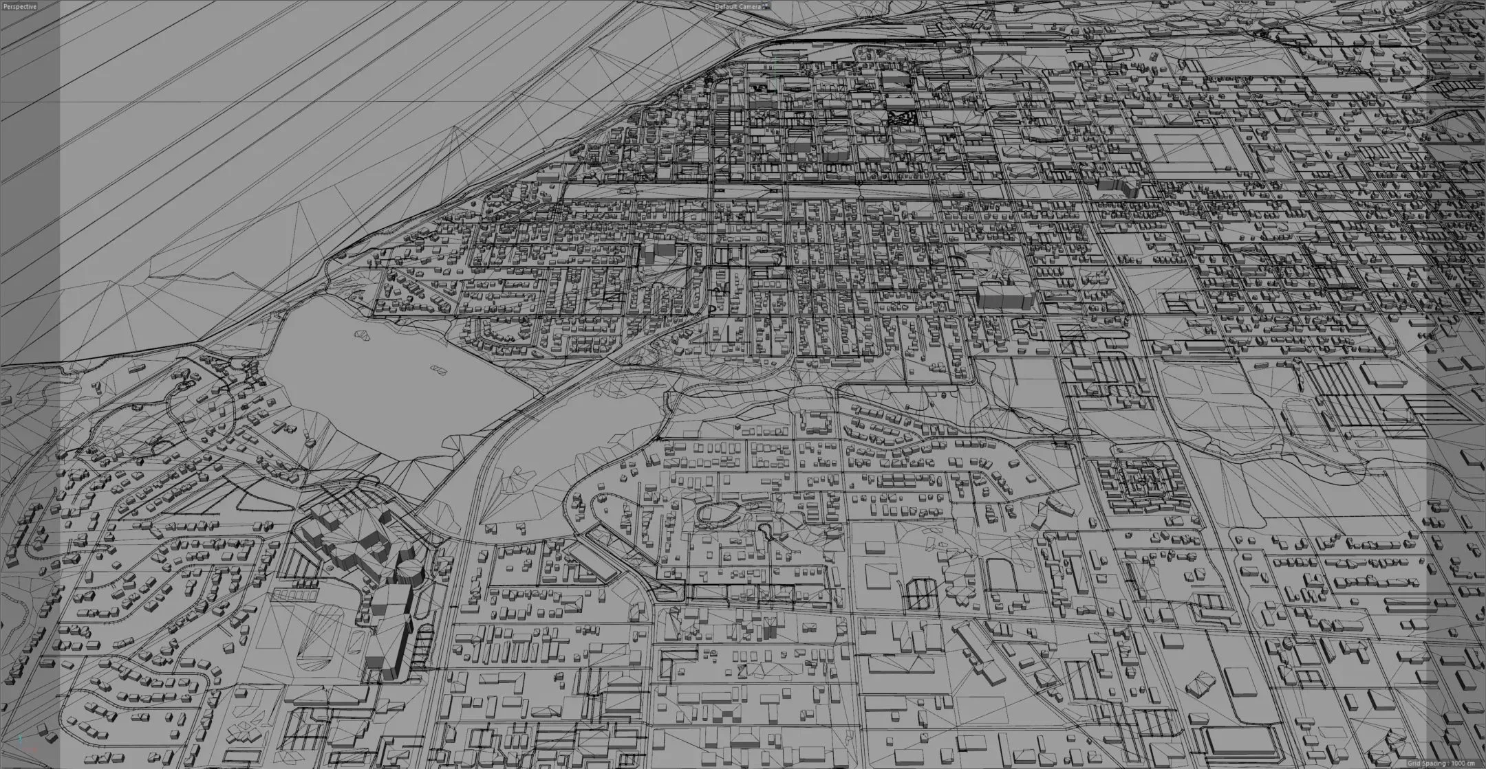 Anchorage City Alaska USA 3D Model 220 km