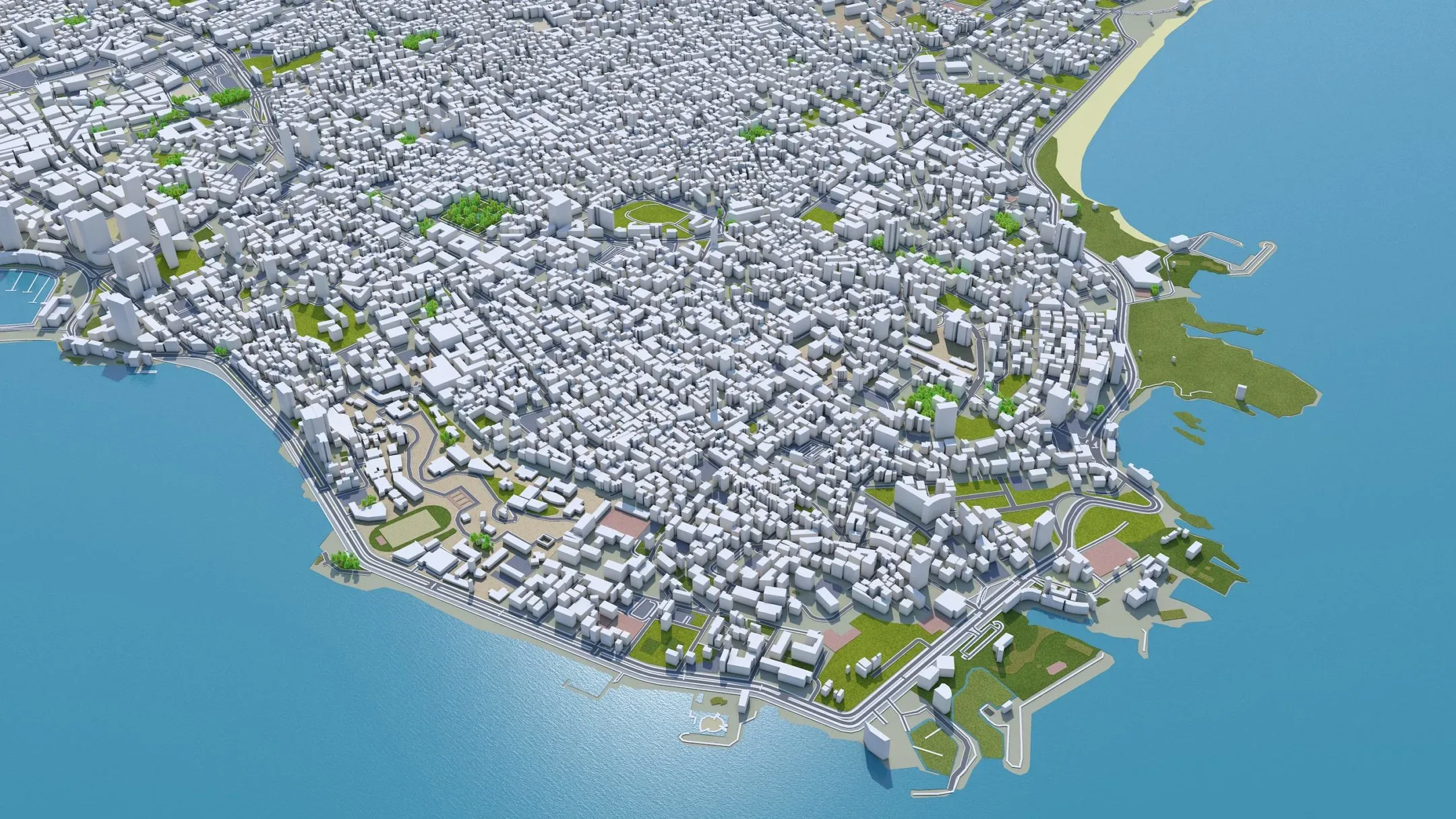 Beirut City Lebanon 3D Model 30 km