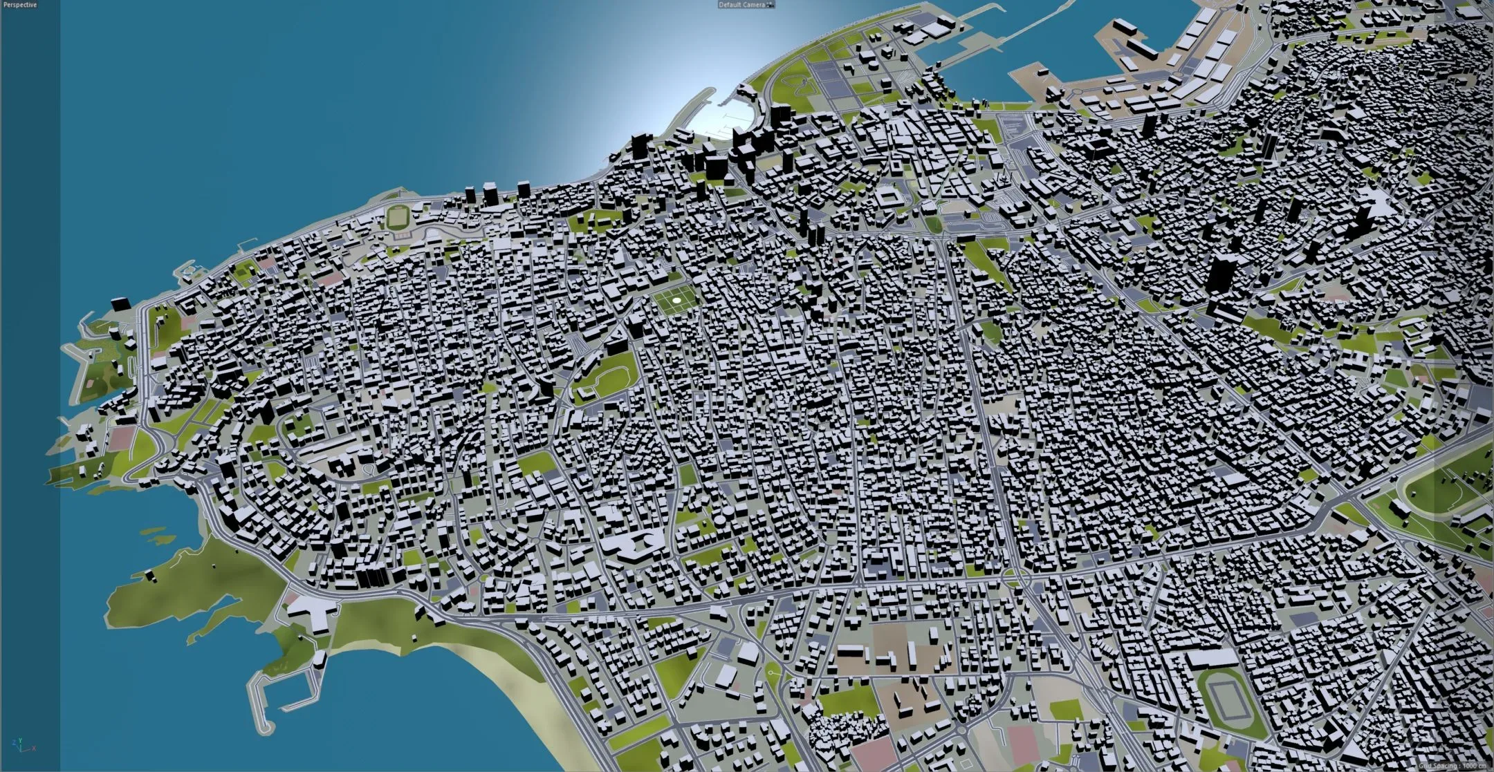 Beirut City Lebanon 3D Model 30 km