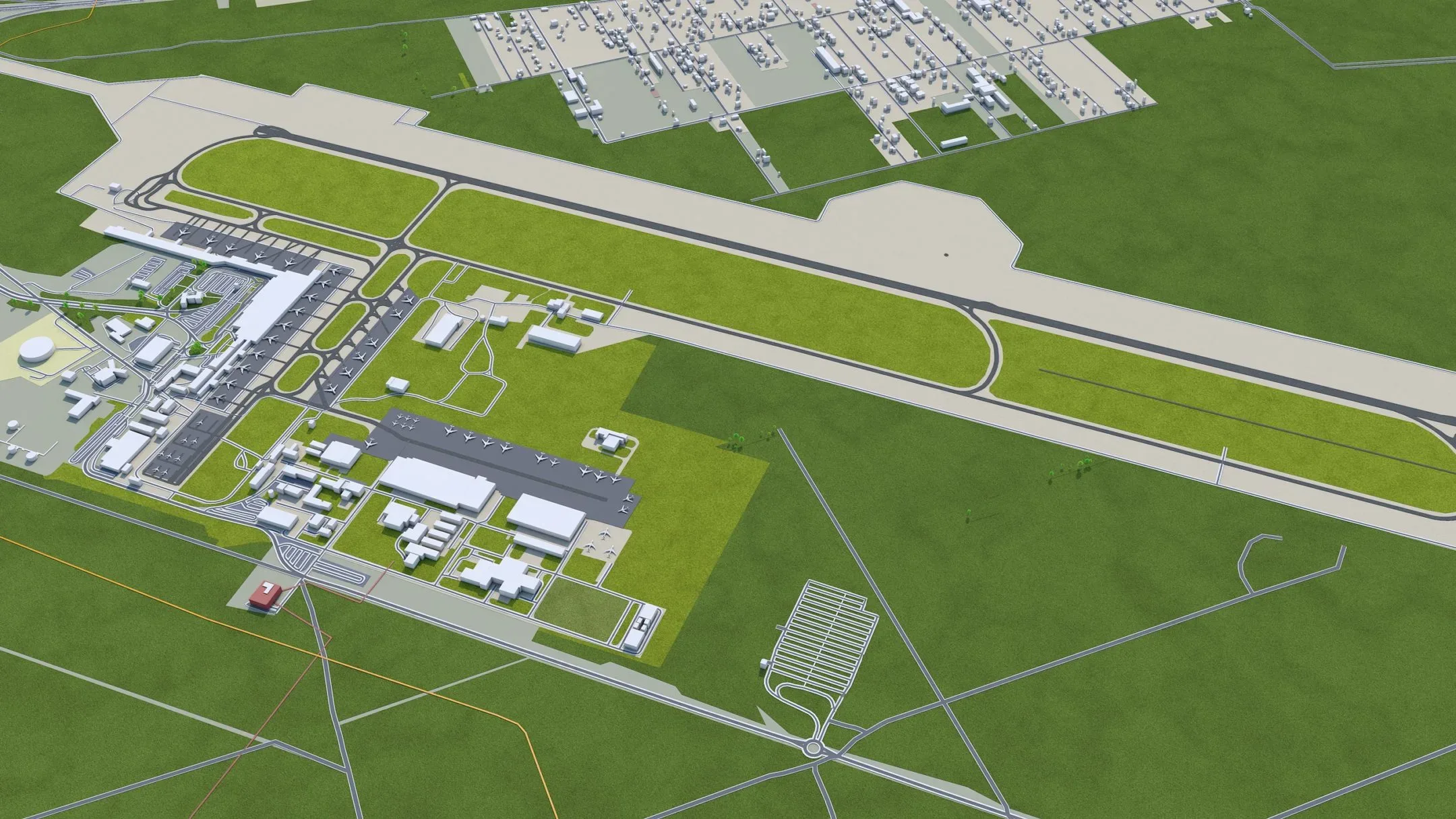 Belgrade City Serbia 3D Model 60km