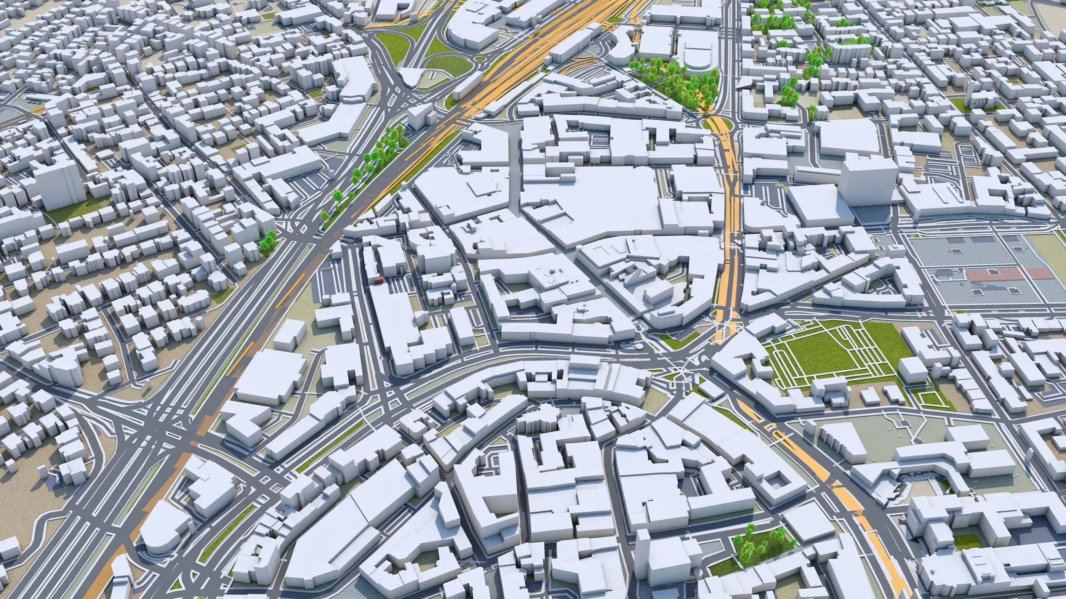 Bielefeld City Germany 3D Model 60km